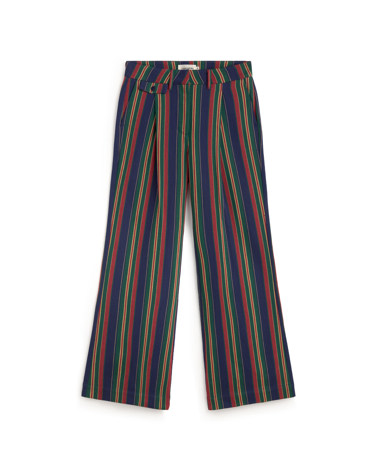 Pantalón wide leg tiro bajo rayas Patricia sostenible silueta - 1