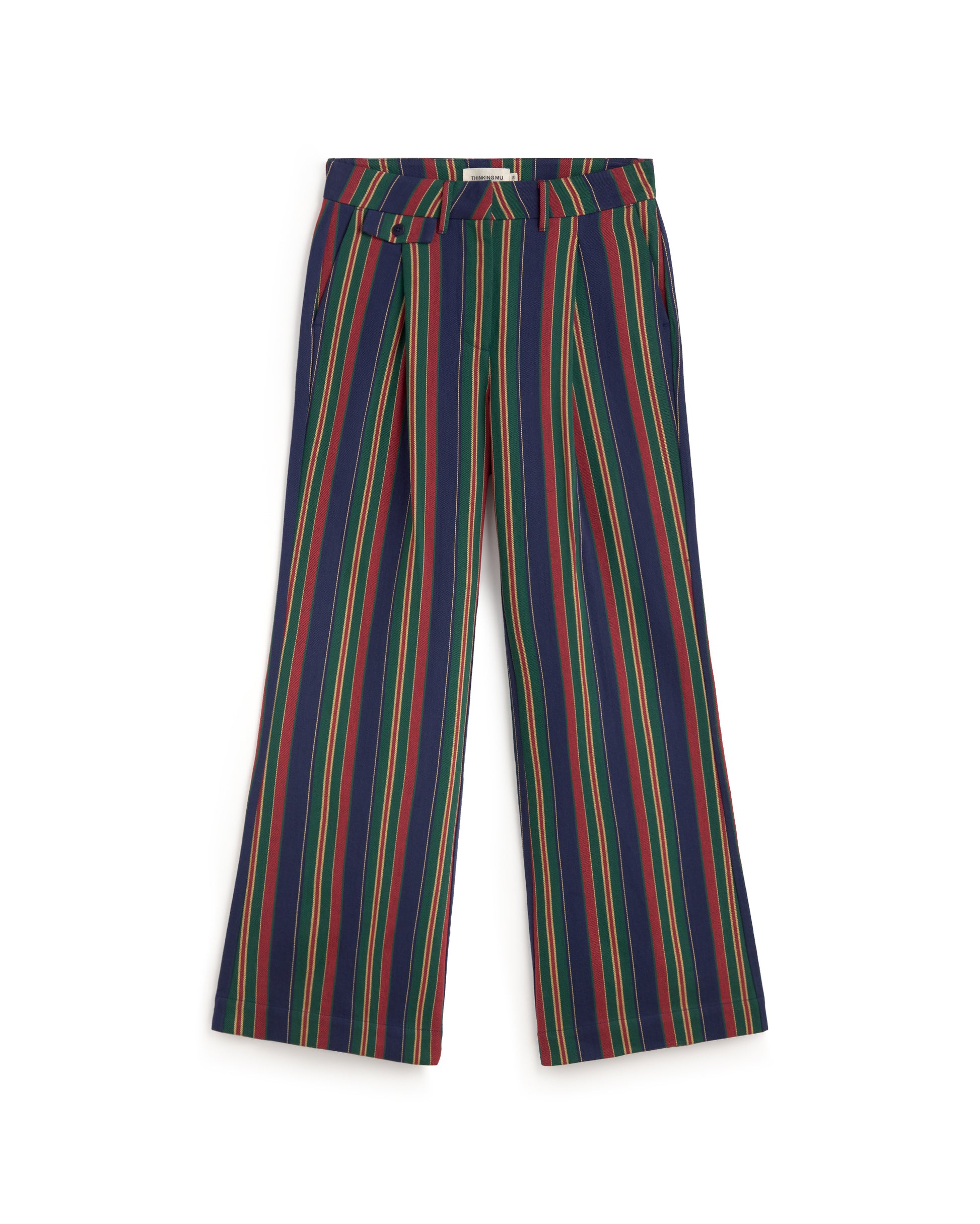Pantalón wide leg tiro bajo rayas Patricia sostenible silueta - 1