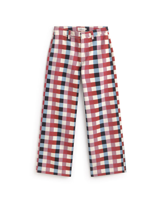 Pantalón recto cuadros cheshire Serena sostenible silueta - 1