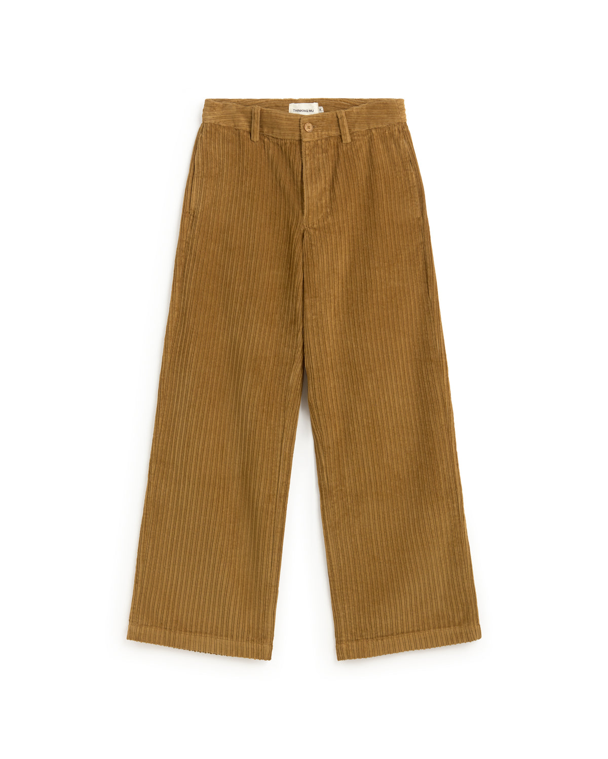 Pantalón recto pana marrón Serena sostenible silueta - 1