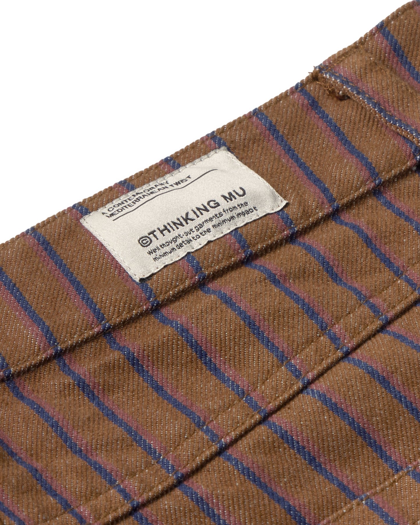 Pantalón tiro bajo rayas tinte natural marrón Kettan sostenible silueta - 2