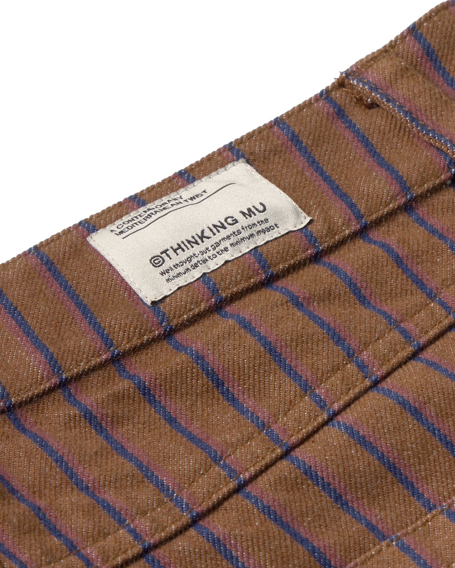 Pantalón tiro bajo rayas tinte natural marrón Kettan sostenible silueta - 2