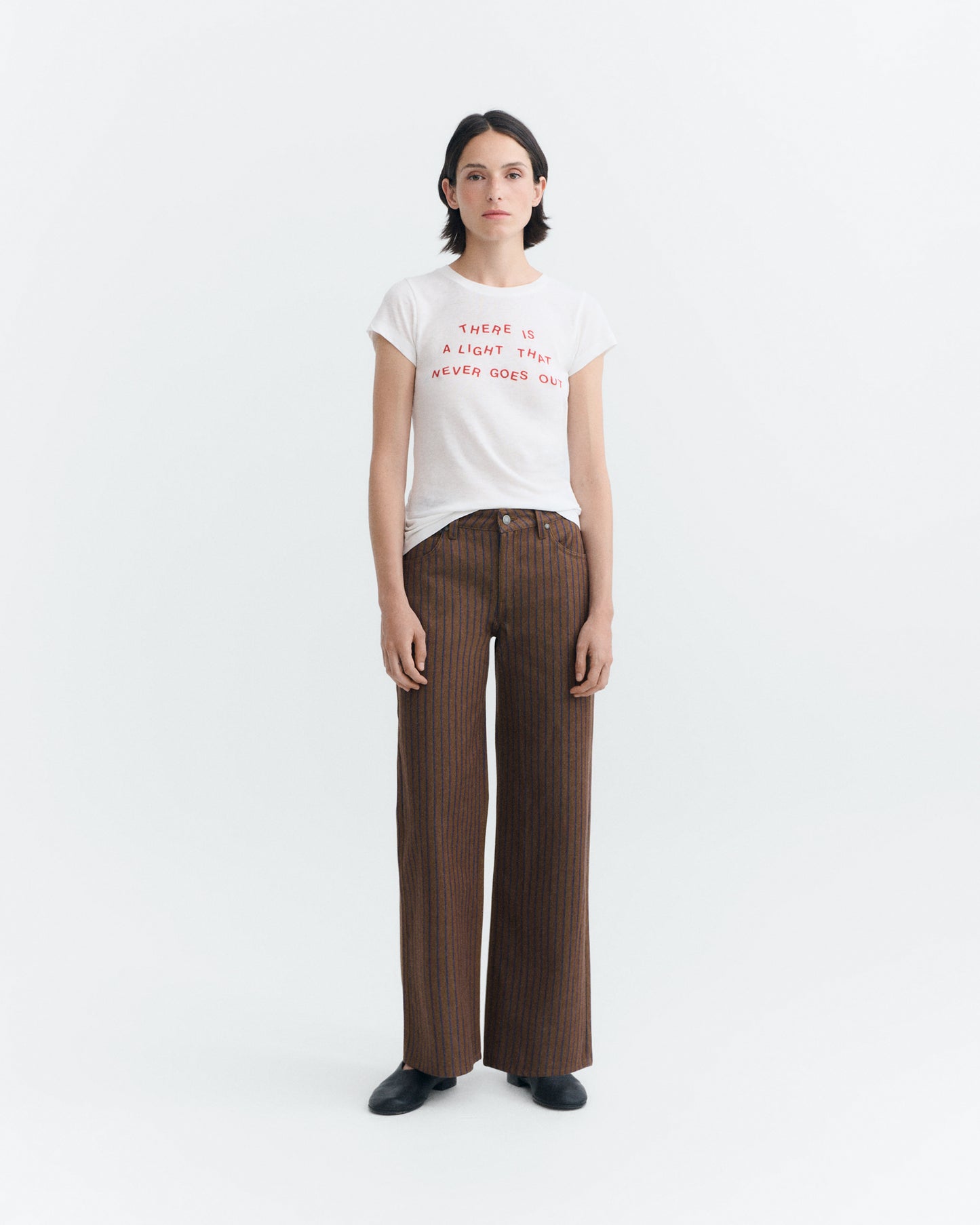 Pantalón tiro bajo rayas tinte natural marrón Kettan sostenible - 1