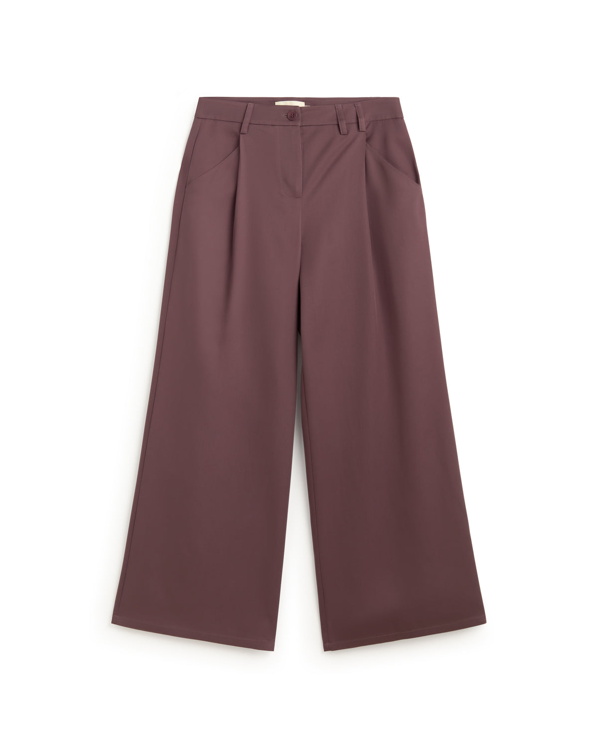 Pantalón wide leg pinza rojo Molly sostenible silueta - 1