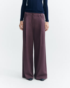 Pantalón wide leg pinza rojo Molly sostenible - 2