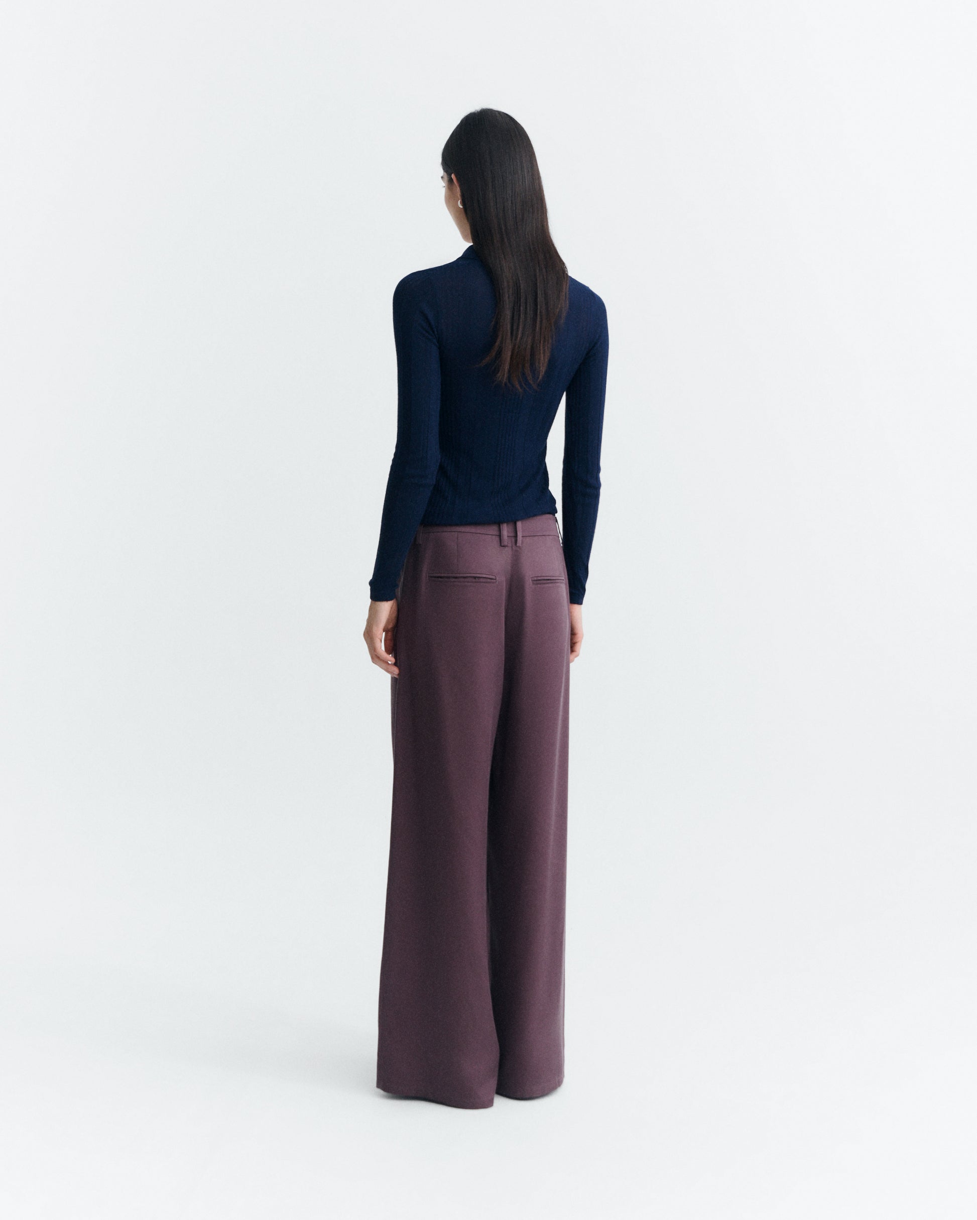 Pantalón wide leg pinza rojo Molly sostenible - 4