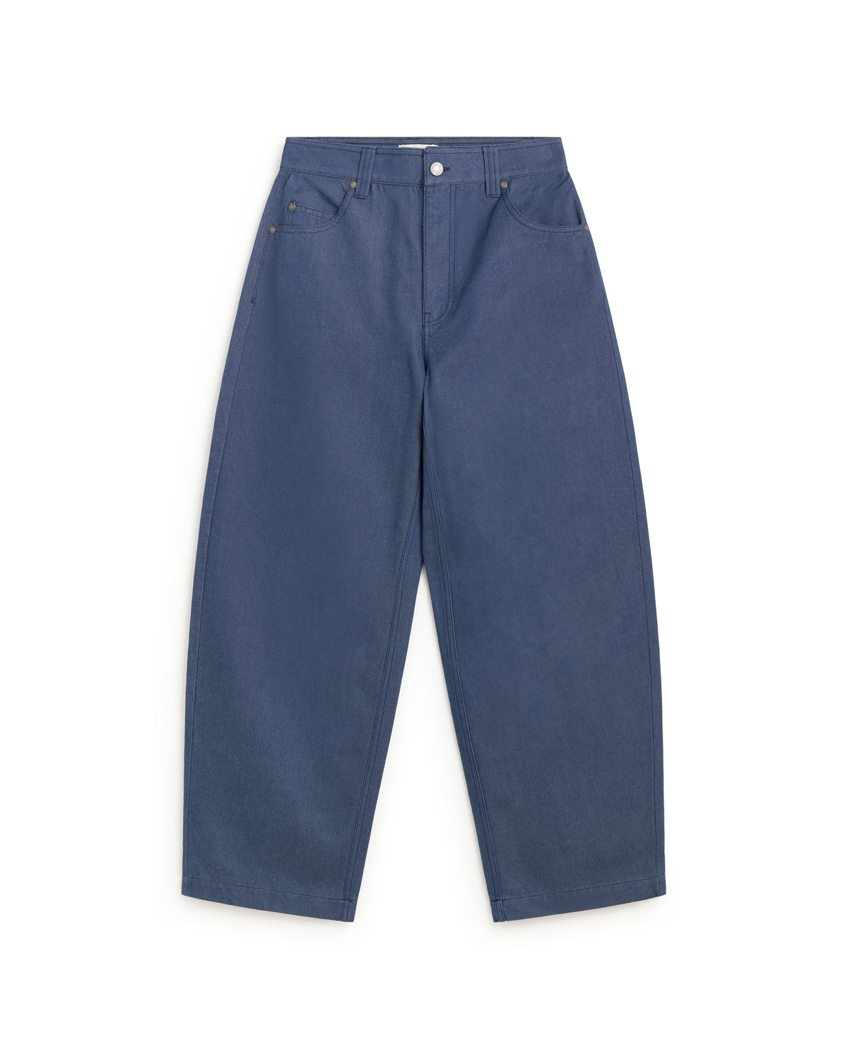 Jeans barrel tinte natural  indigo Marissa sostenible silueta - 1