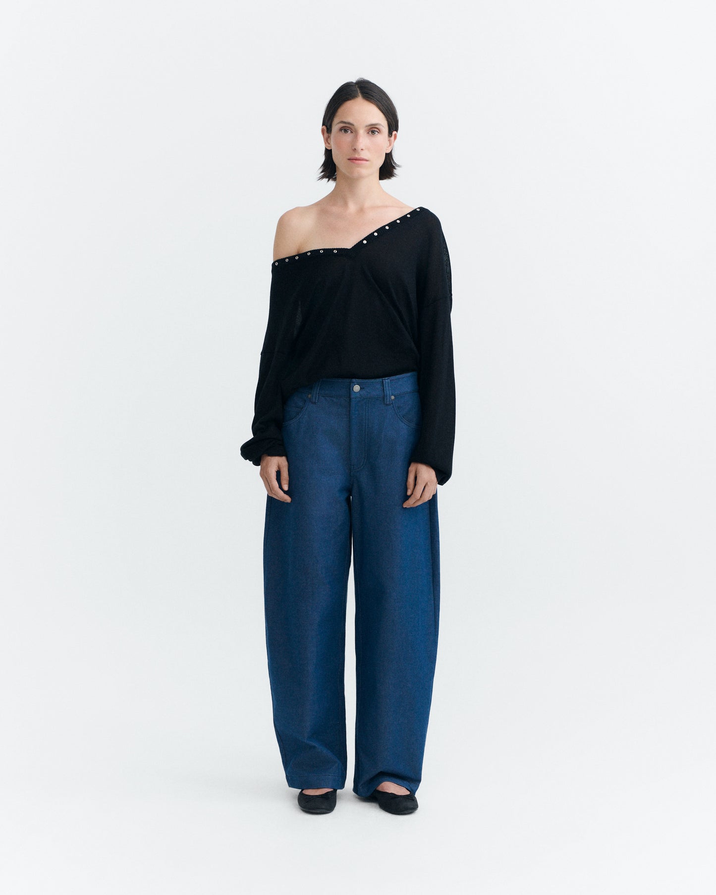 Jeans barrel tinte natural  indigo Marissa sostenible - 1