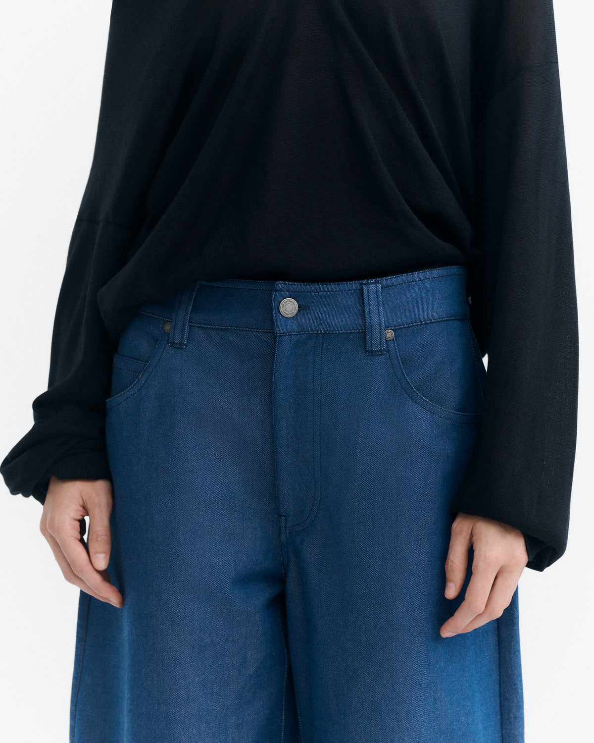Jeans barrel tinte natural  indigo Marissa sostenible - 3