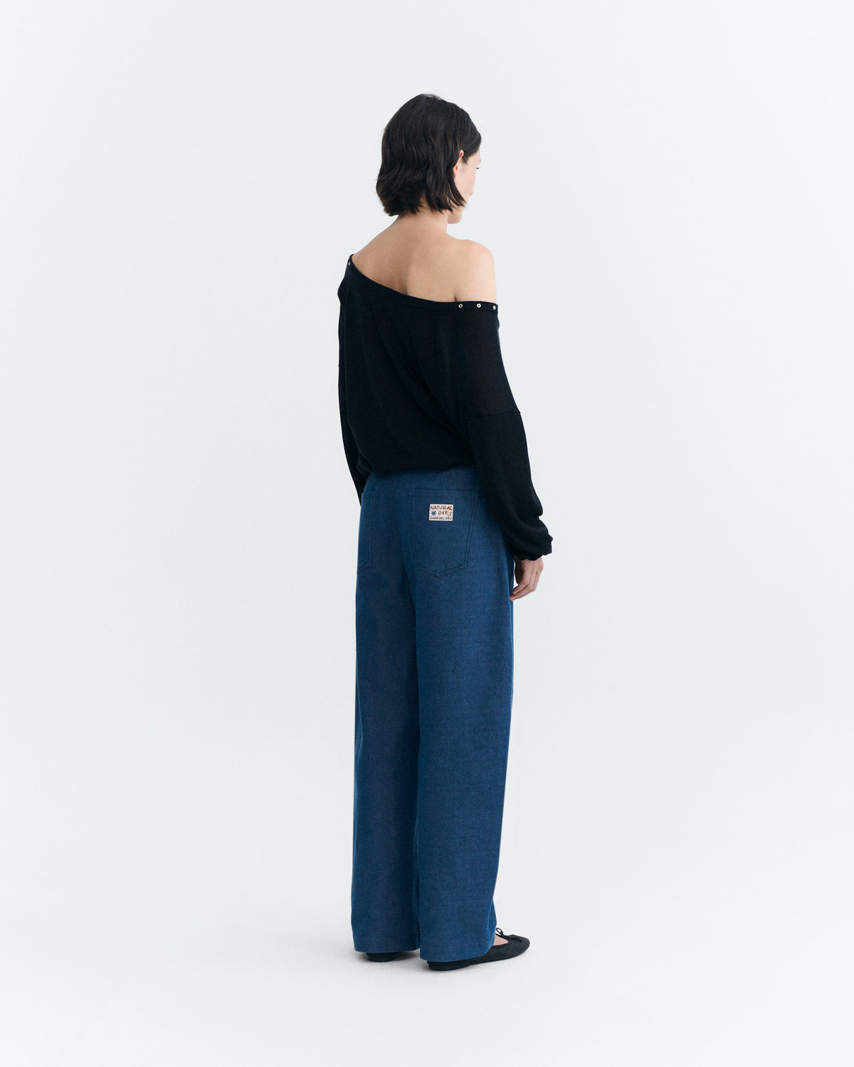 Jeans barrel tinte natural  indigo Marissa sostenible - 4