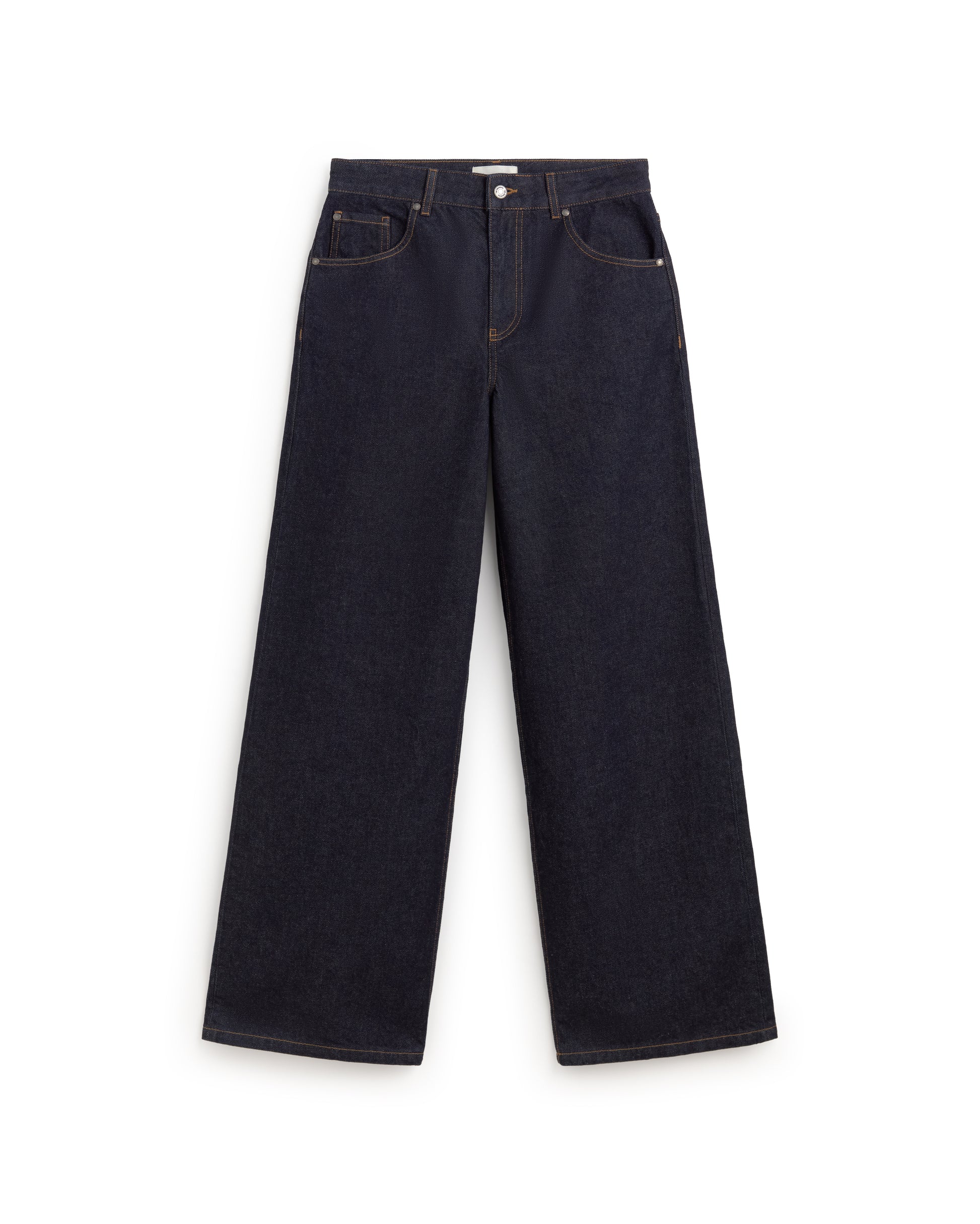 Jeans wide leg azul Hedda sostenible silueta - 1