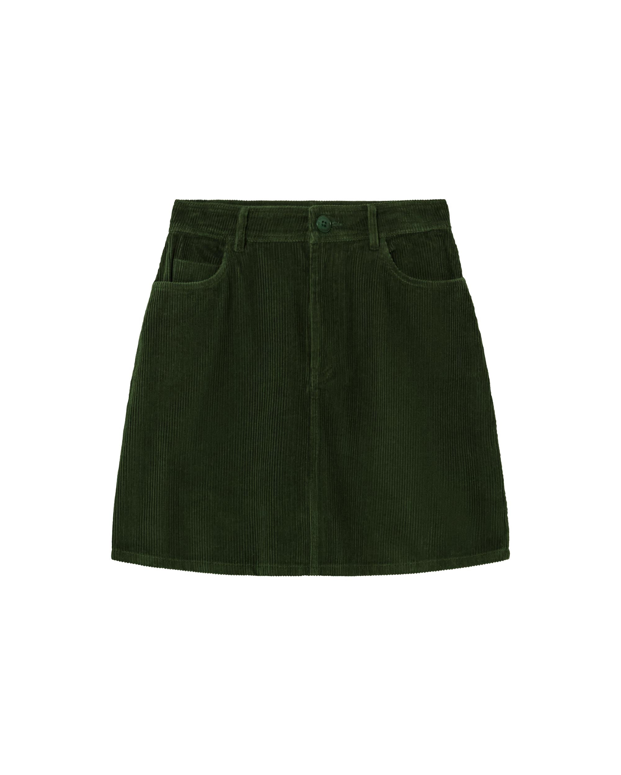 Green cord skirt hotsell