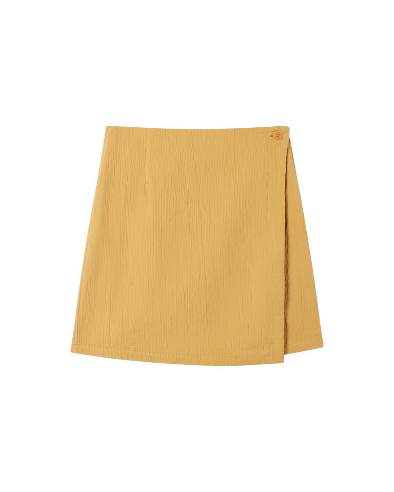 Falda amarilla Milena sostenible -siluetax