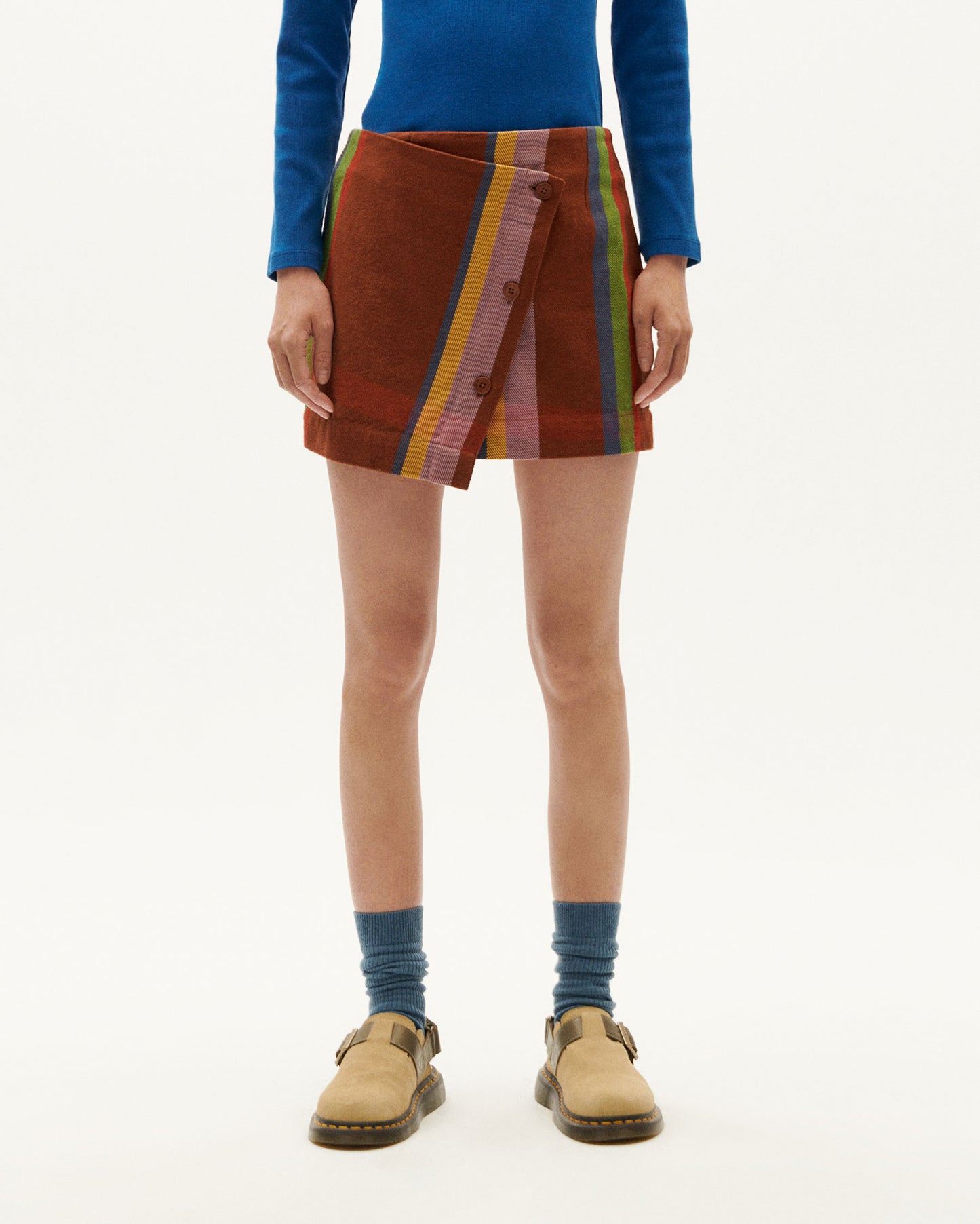 Falda marrón charlie blanket Iggy sostenible-1