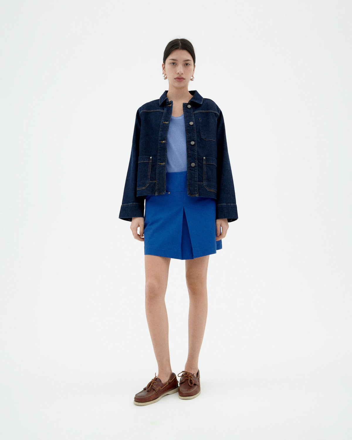 Falda azul Mabel sostenible-2