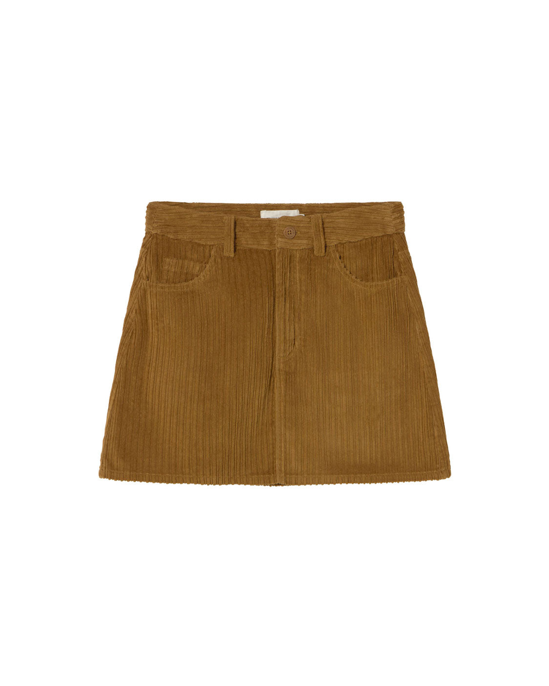 Falda mini pana marrón Kimmy sostenible silueta - 1