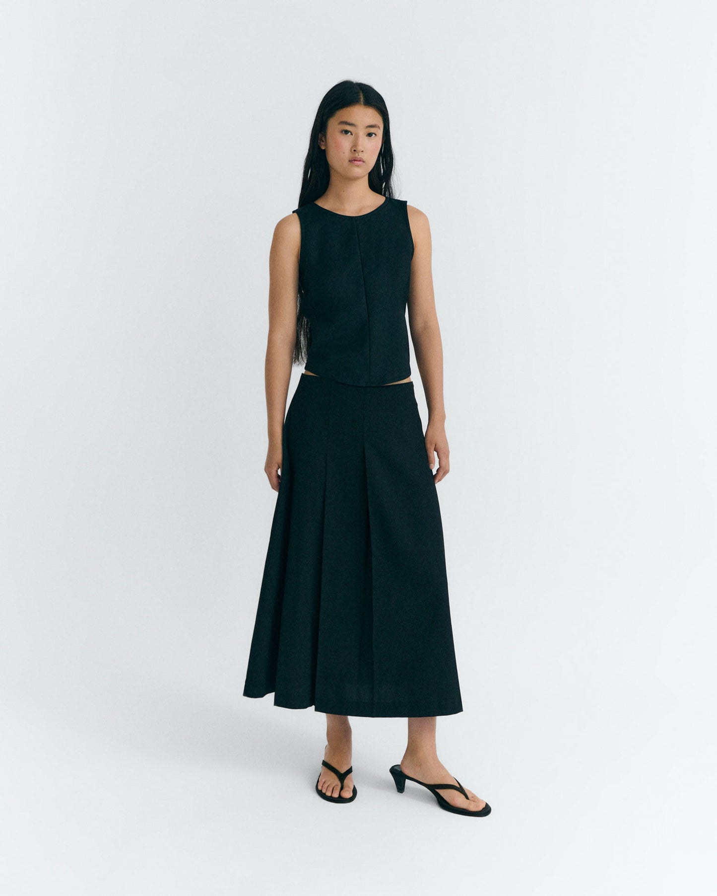 Falda midi lana fina Bahia sostenible - 2