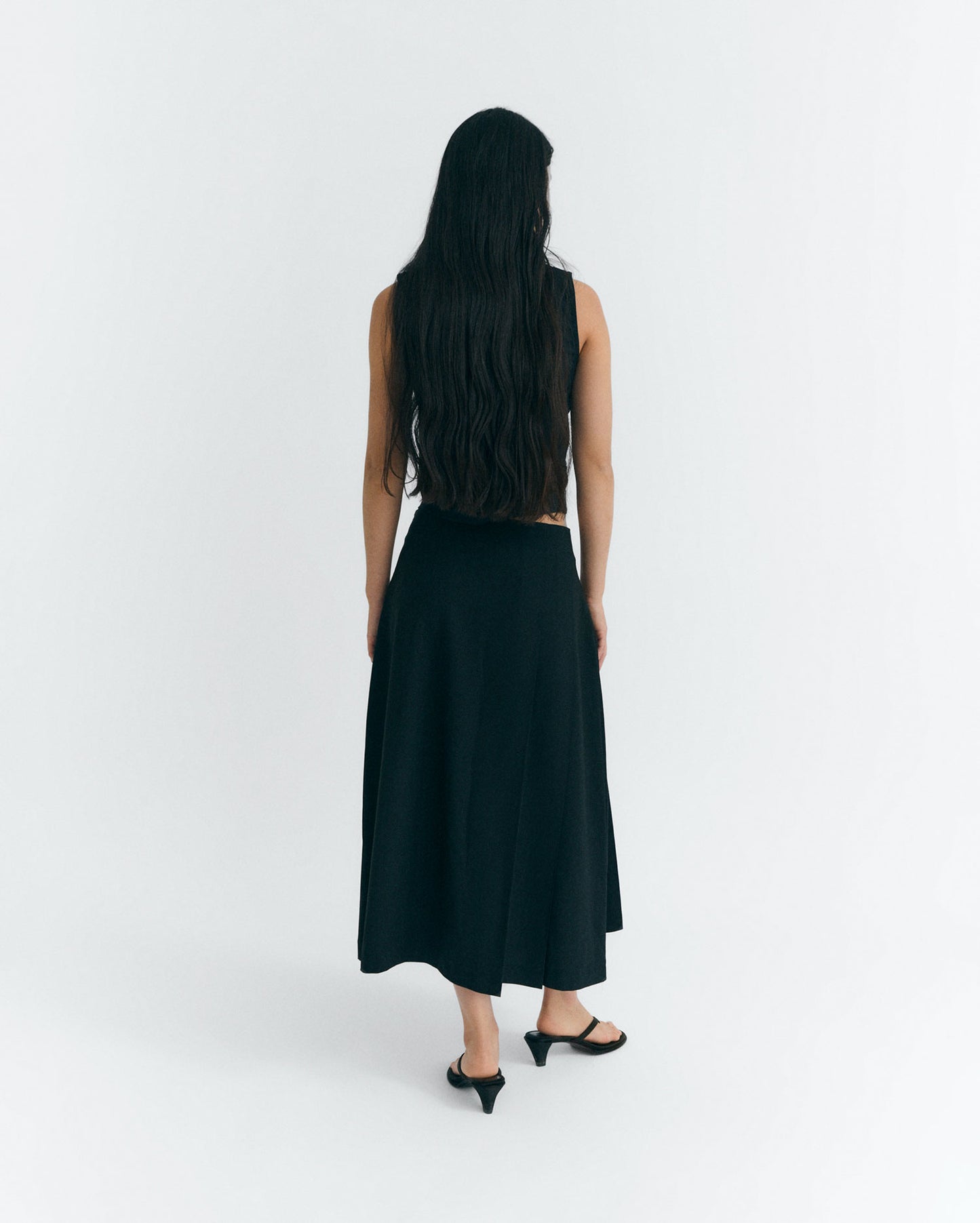 Falda midi lana fina Bahia sostenible - 5