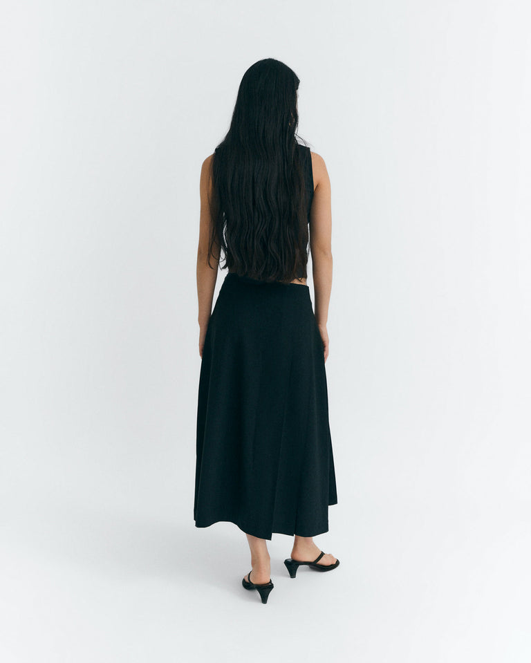 Falda midi lana fina Bahia sostenible - 5