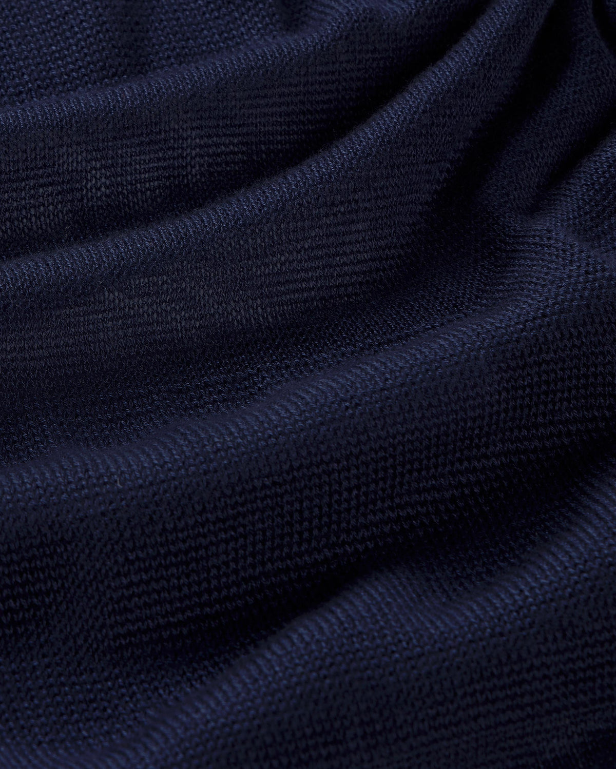 Falda larga rayas semitransparente navy Noira sostenible silueta - 2