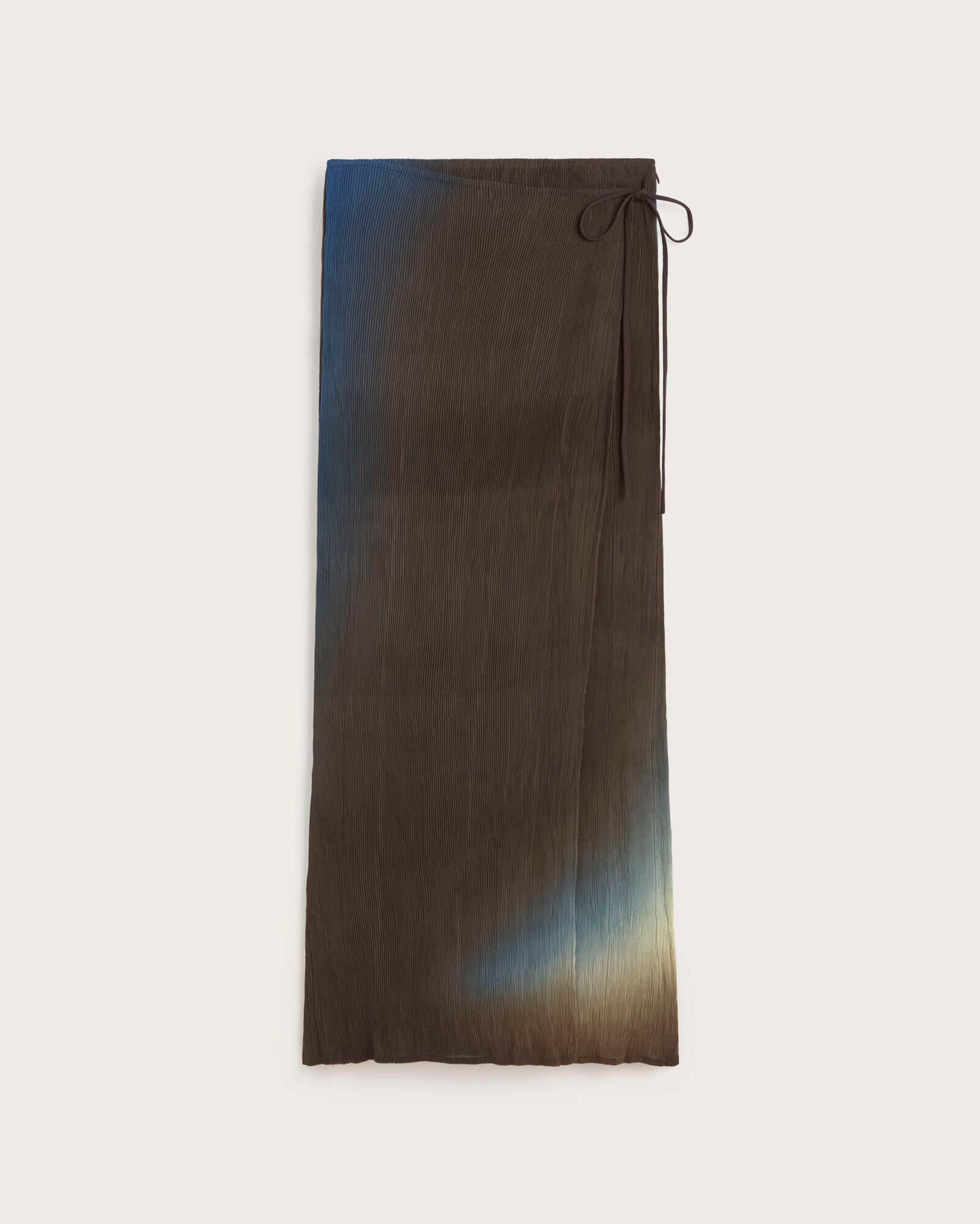 Falda larga plisada marrón glass Pauline sostenible silueta - 1