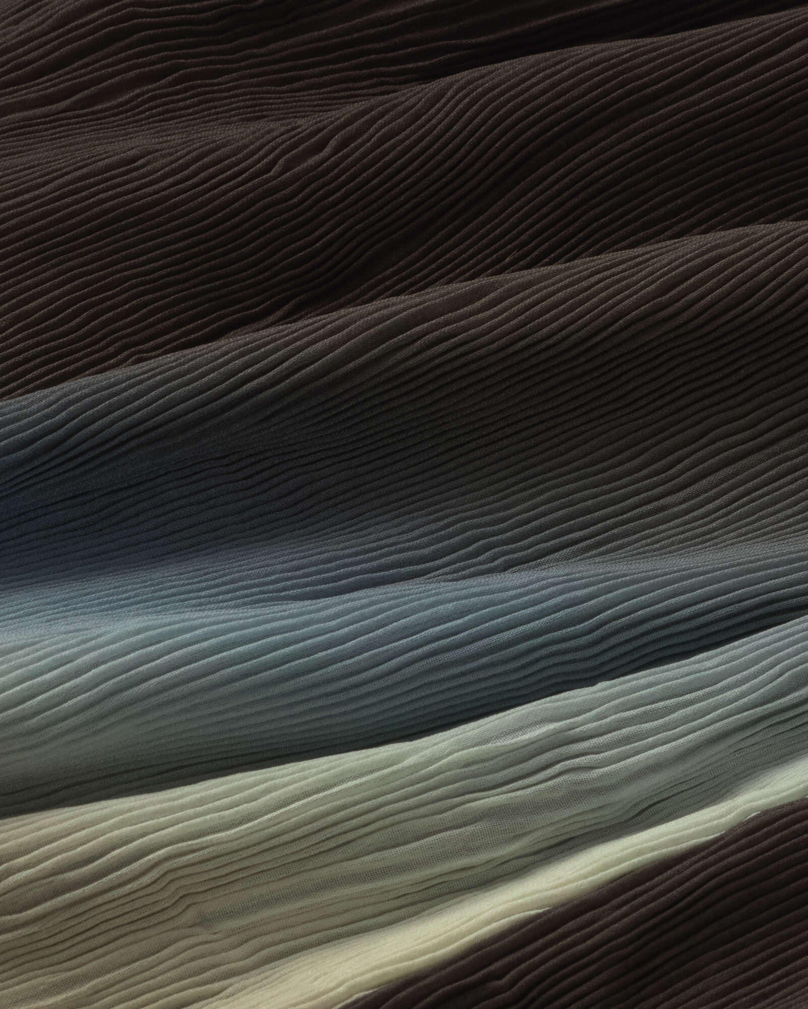 Falda larga plisada marrón glass Pauline sostenible silueta - 2