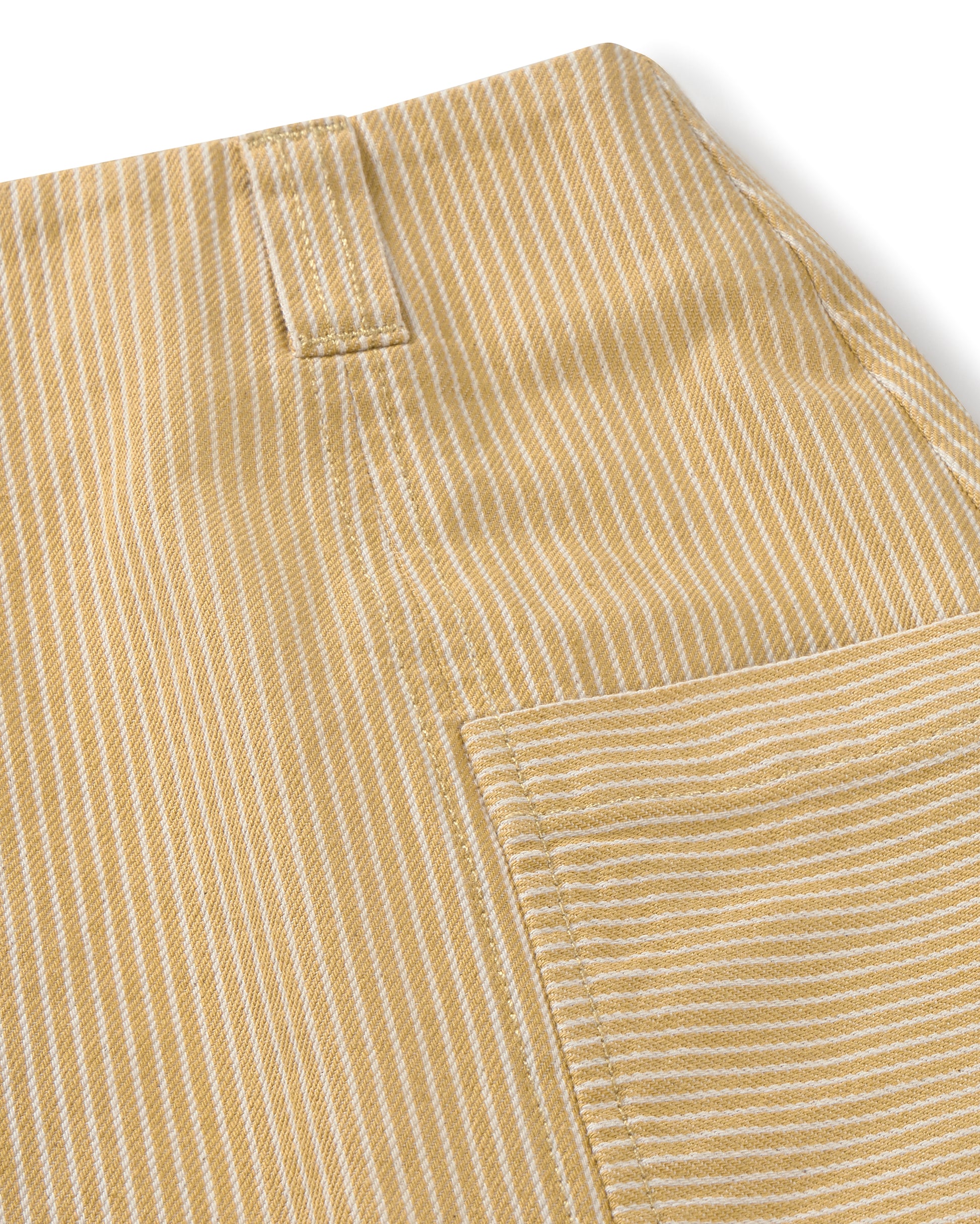 Falda corta rayas amarilla Mina sostenible silueta - 2