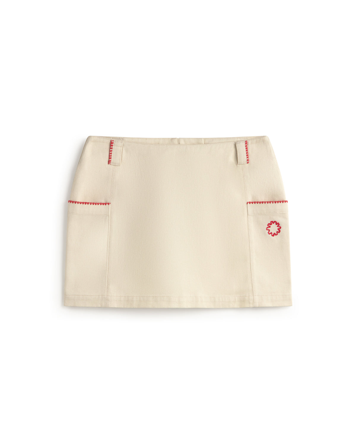 Falda corta bordada a mano Mina sostenible silueta - 1