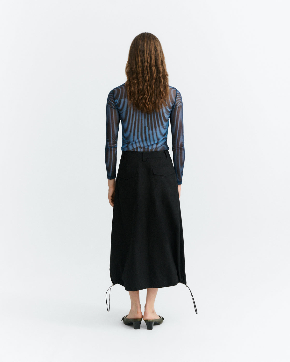 Falda midi paper touch Estel sostenible - 4
