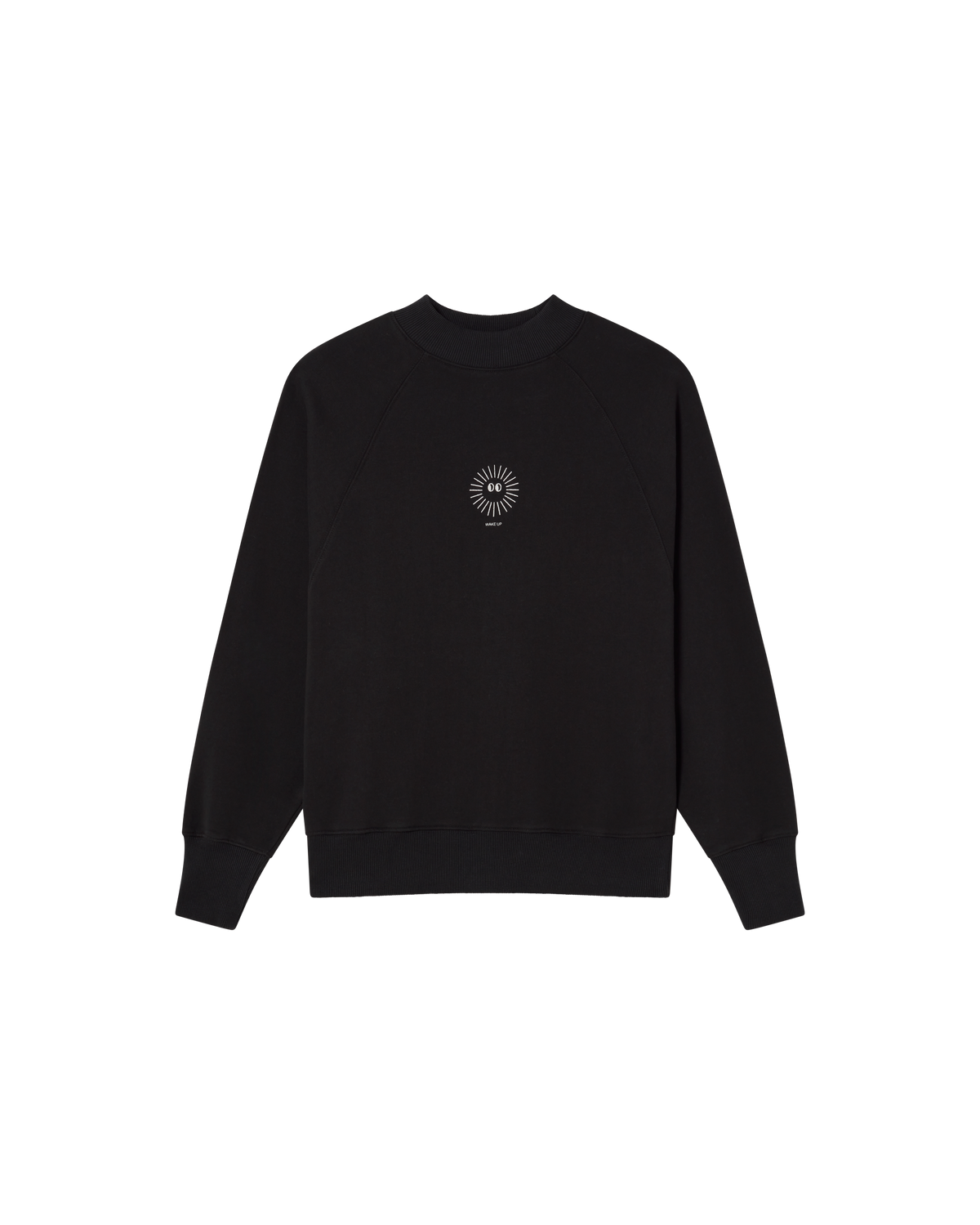 Sudadera negra New sol sostenible  - silueta