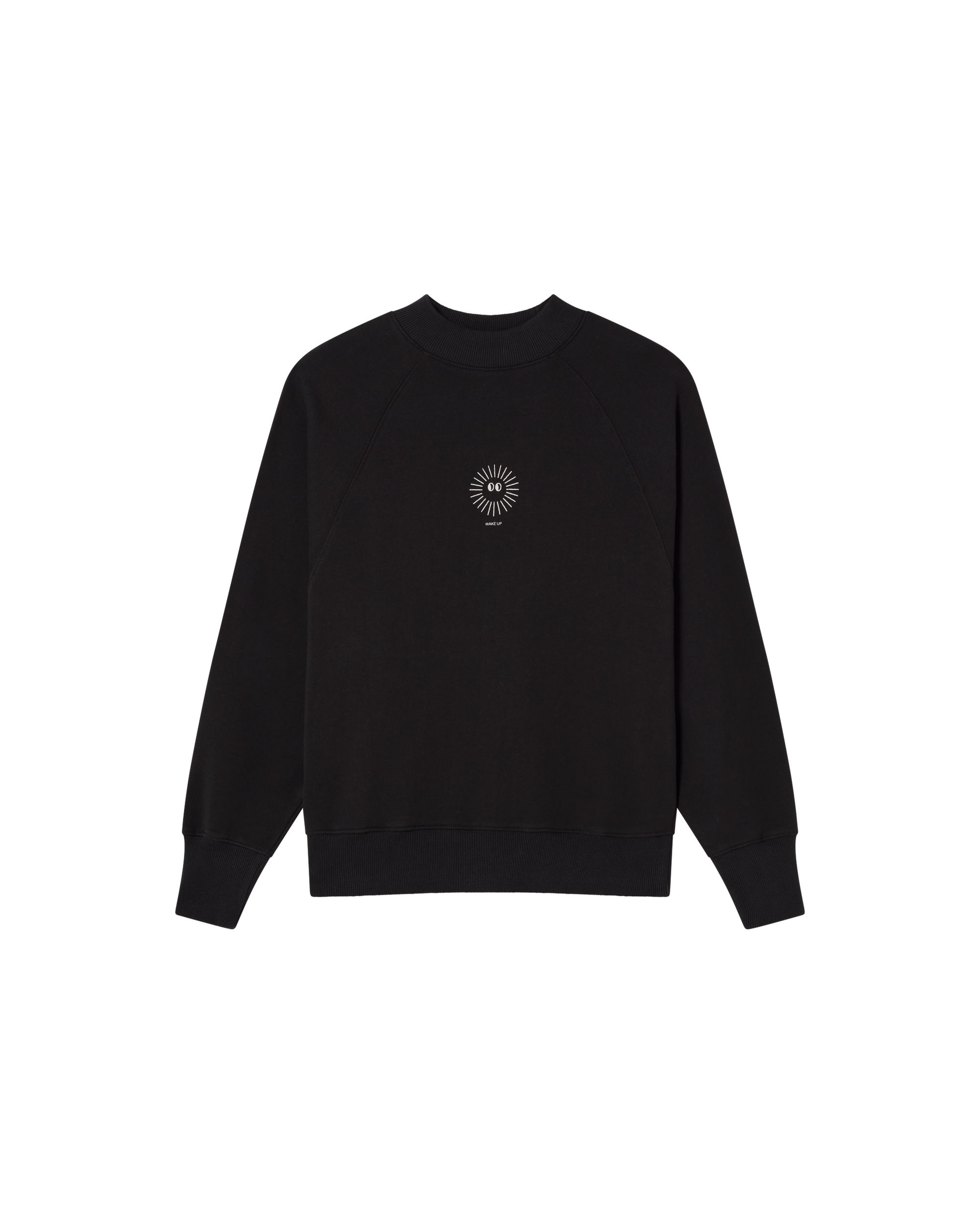 Sudadera negra New sol sostenible  - silueta