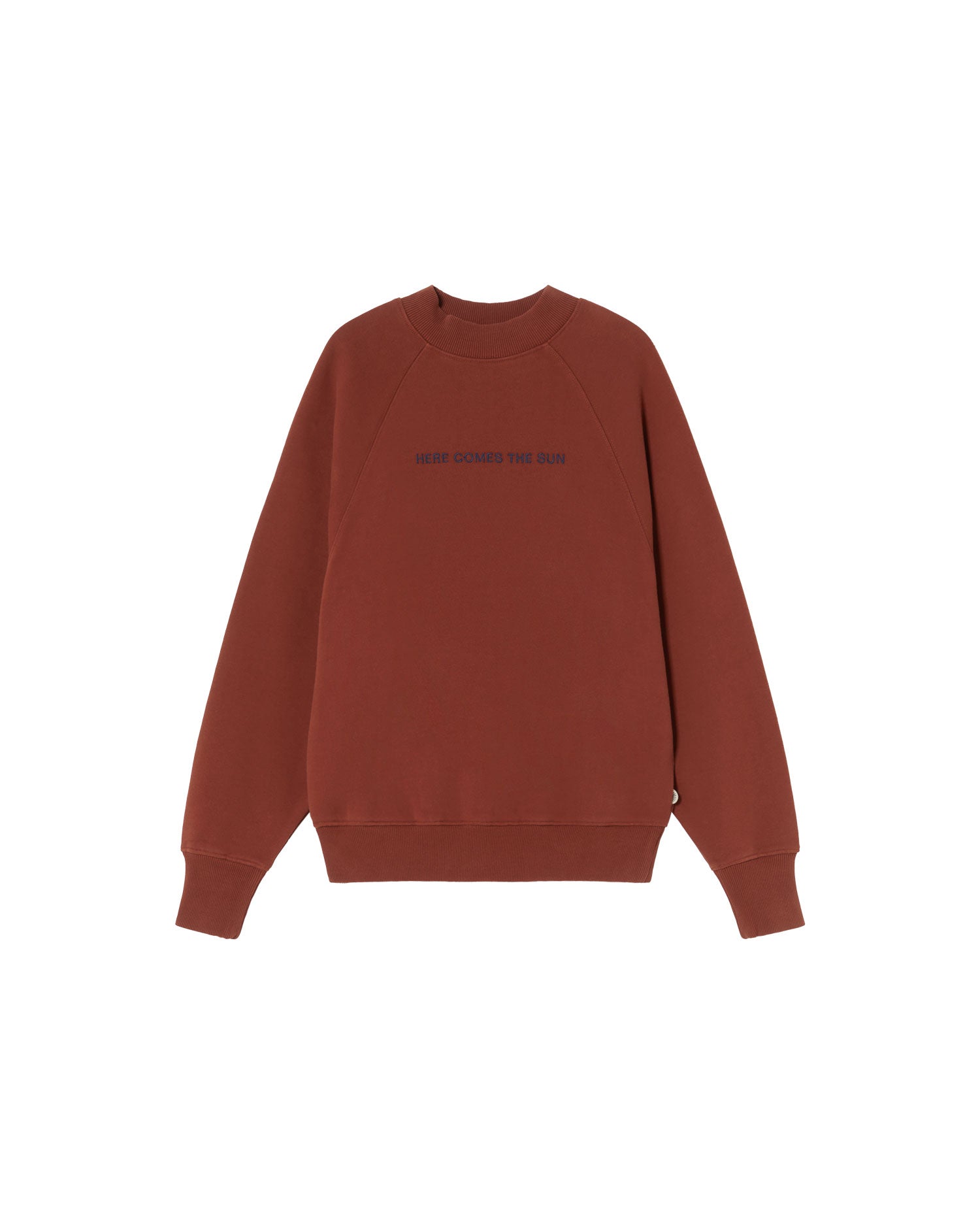 Sudadera marrón Here comes the sun Fantine sostenible - silueta 1