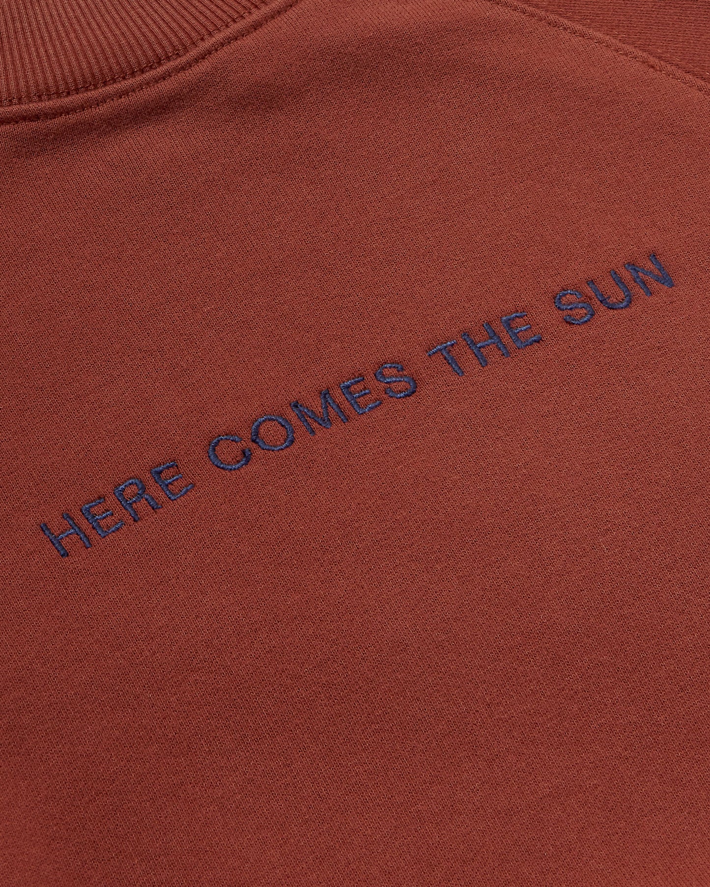 Sudadera marrón Here comes the sun Fantine sostenible - silueta 3