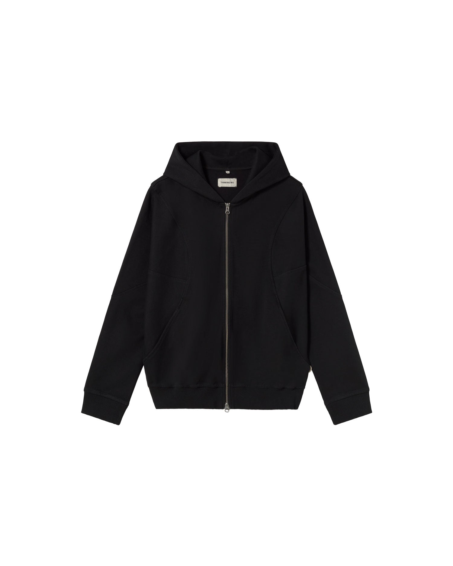 Sudadera negra Yoon sostenible - silueta 3