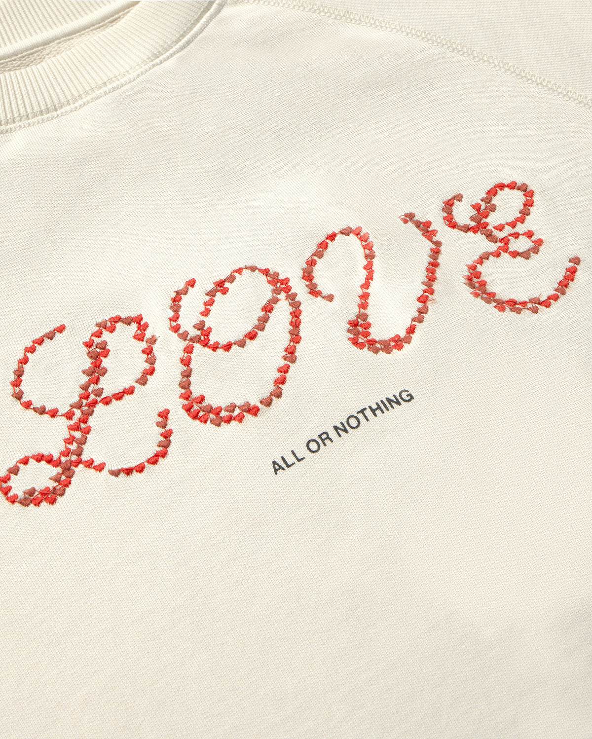 Sudadera blanca love heart Bonnie sostenible - silueta 2