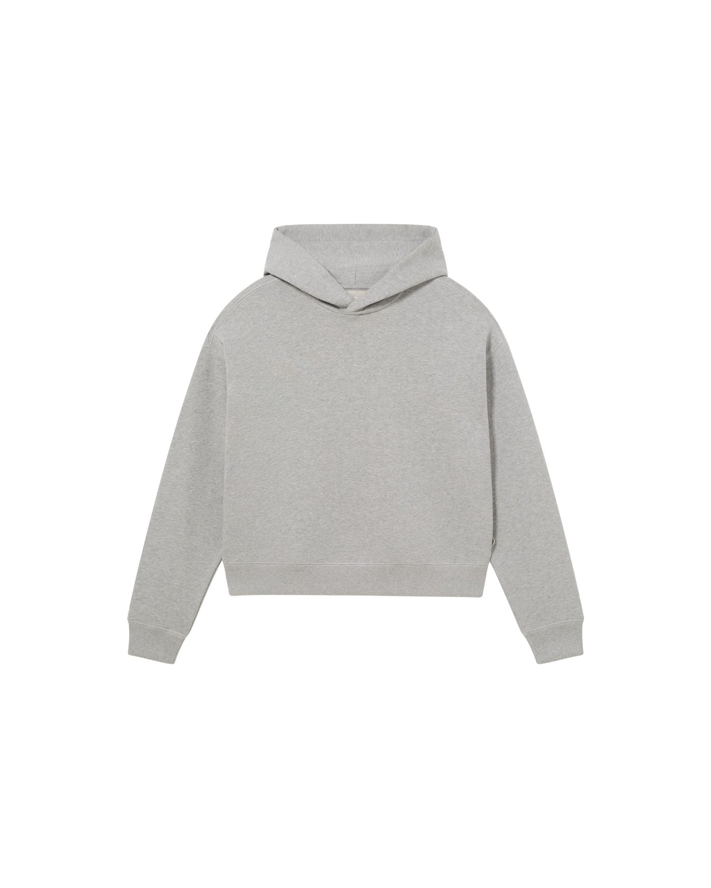 Sudadera gris con capucha retro sol Valeria sostenible - silueta 1