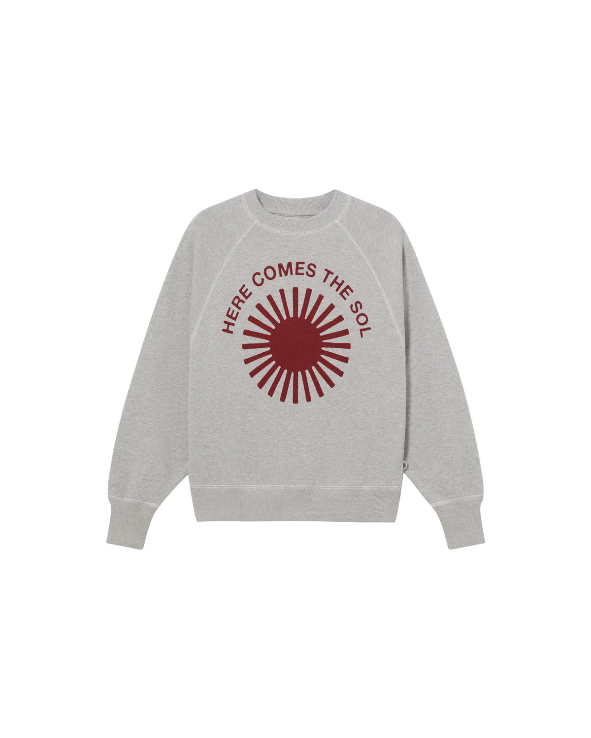 Sudadera gris retro sol Bonnie sostenible - silueta 1