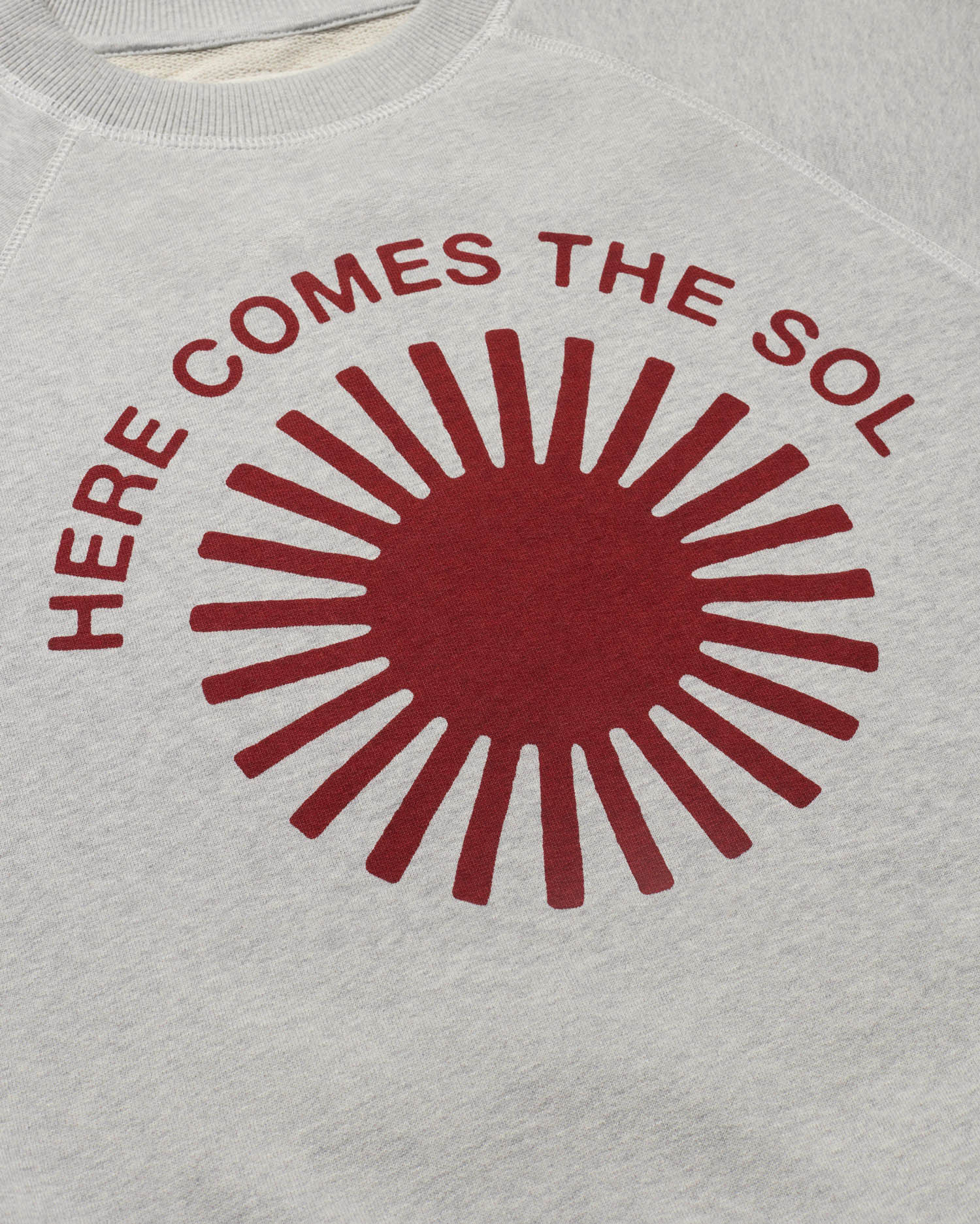 Sudadera gris retro sol Bonnie sostenible - silueta 3