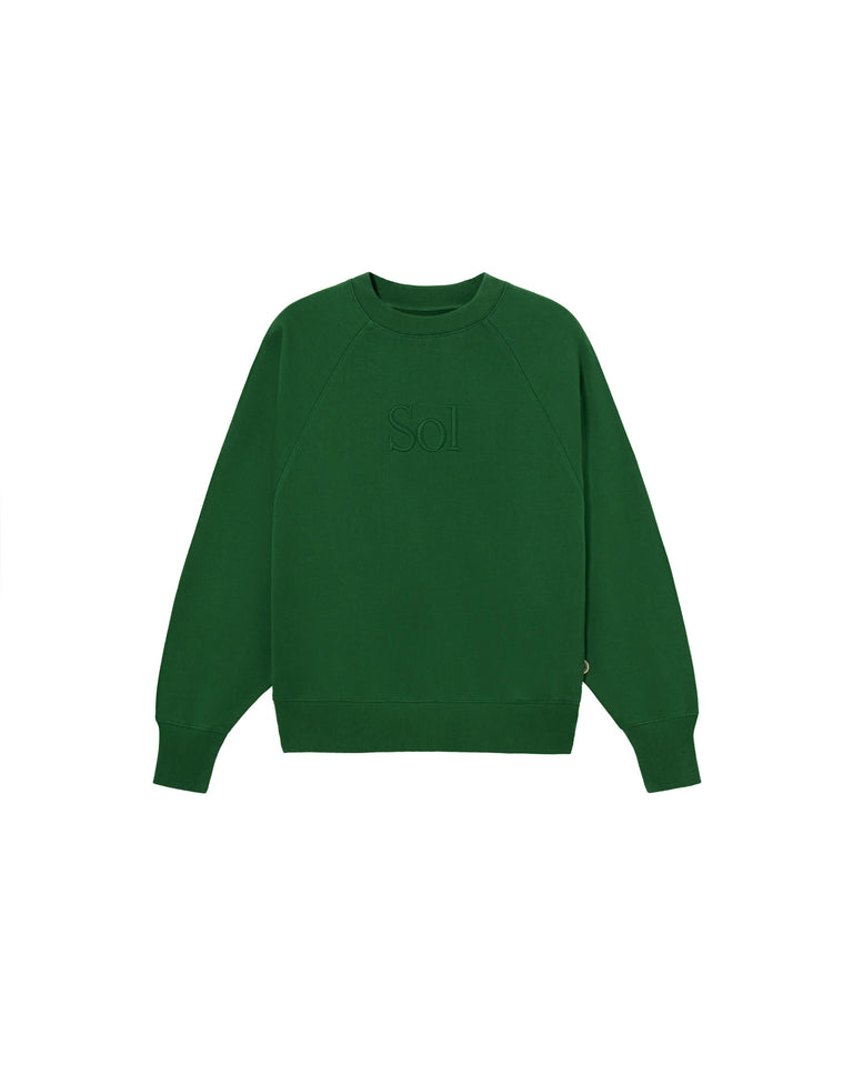 Sudadera verde sol type Bonnie sostenible-silueta 1