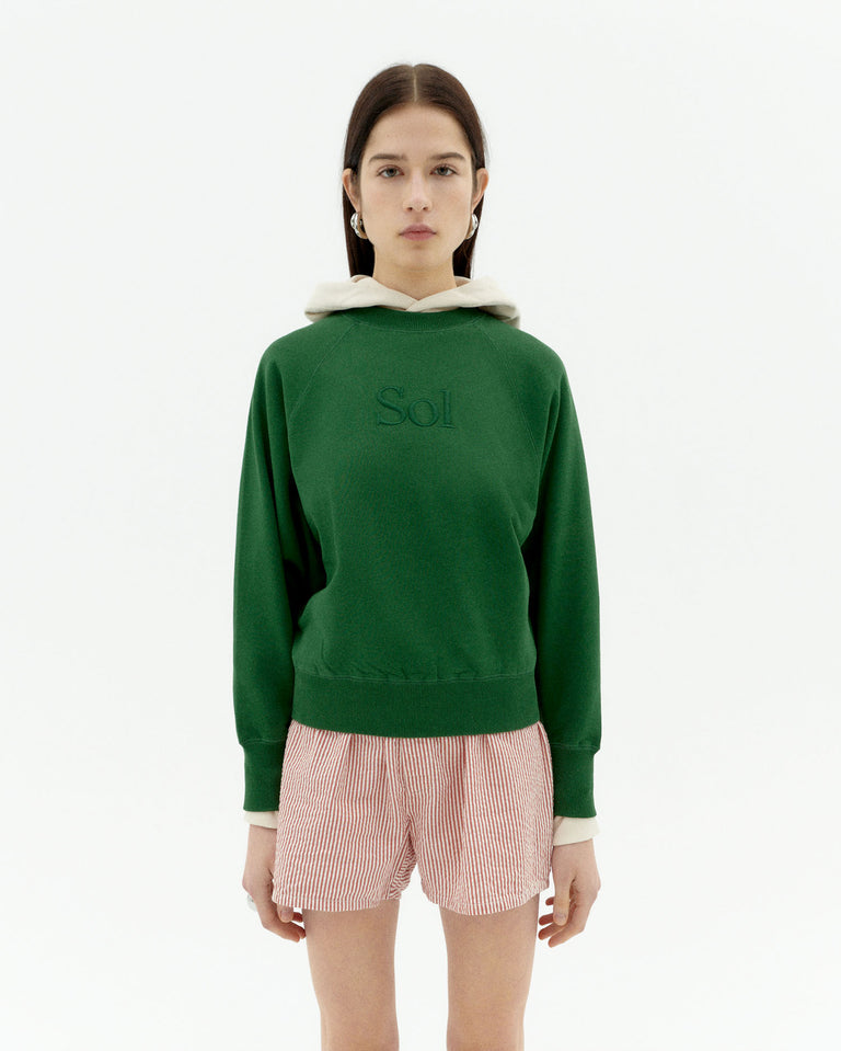 Sudadera verde sol type Bonnie sostenible-1