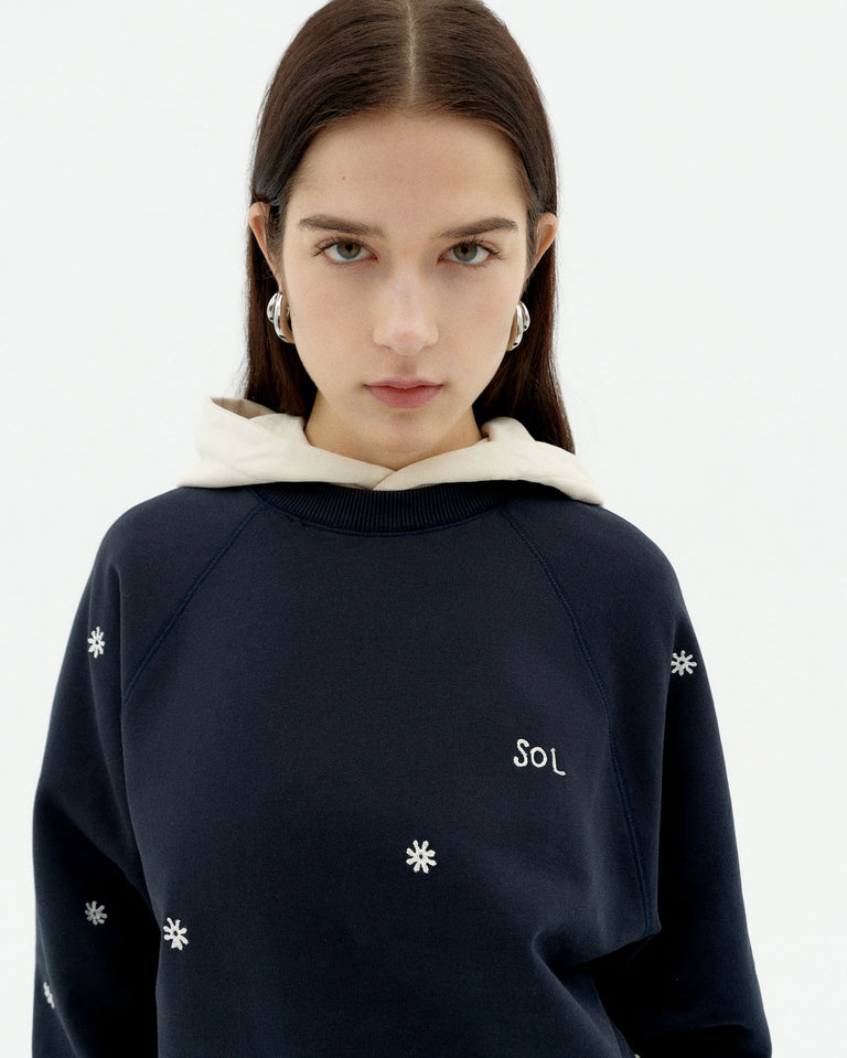 Sudadera navy solsol Bonnie sostenible-4