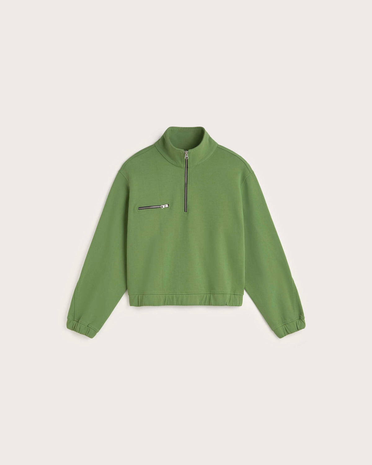 Sudadera verde Pippa sostenible silueta - 1