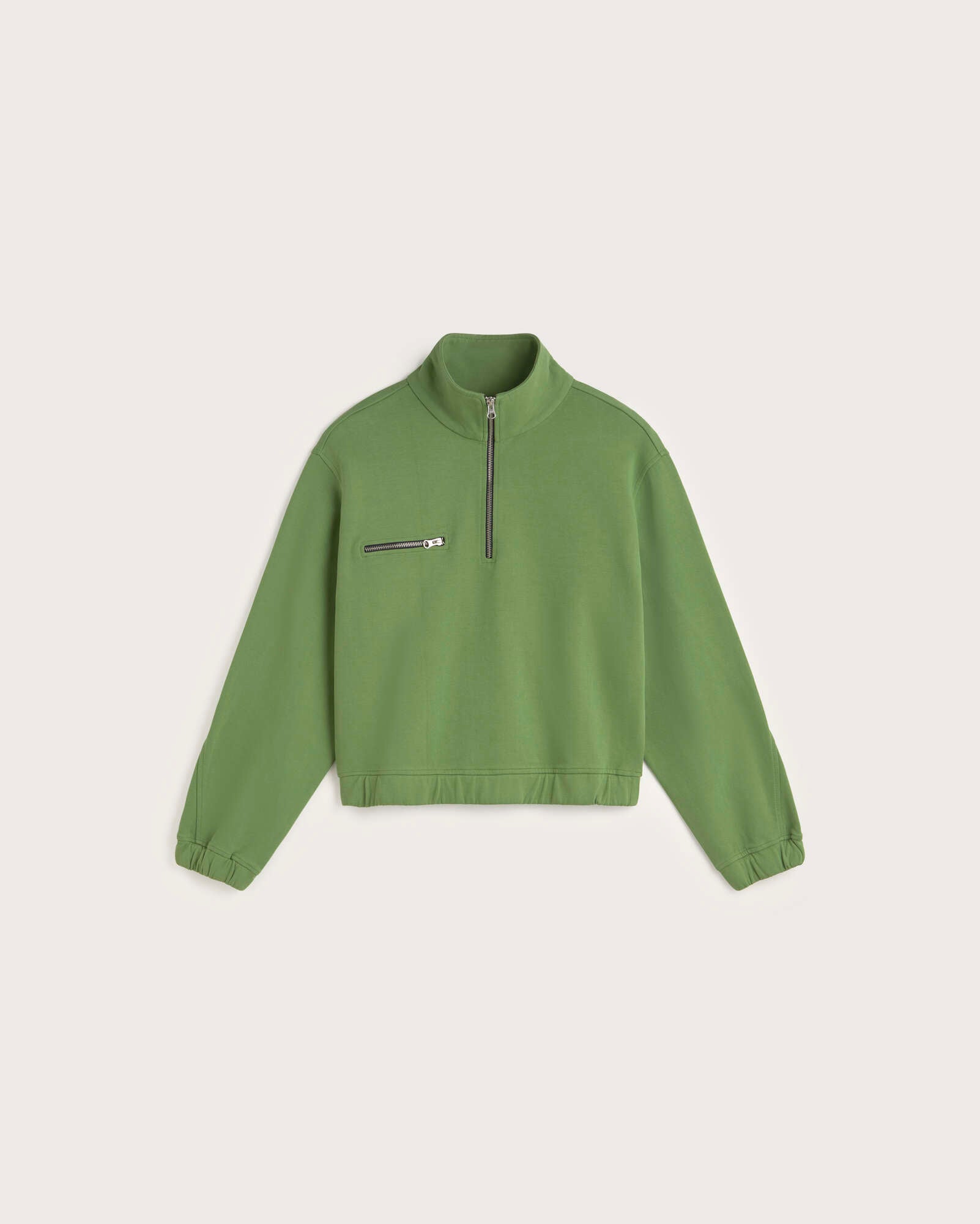 Sudadera verde Pippa sostenible silueta - 1