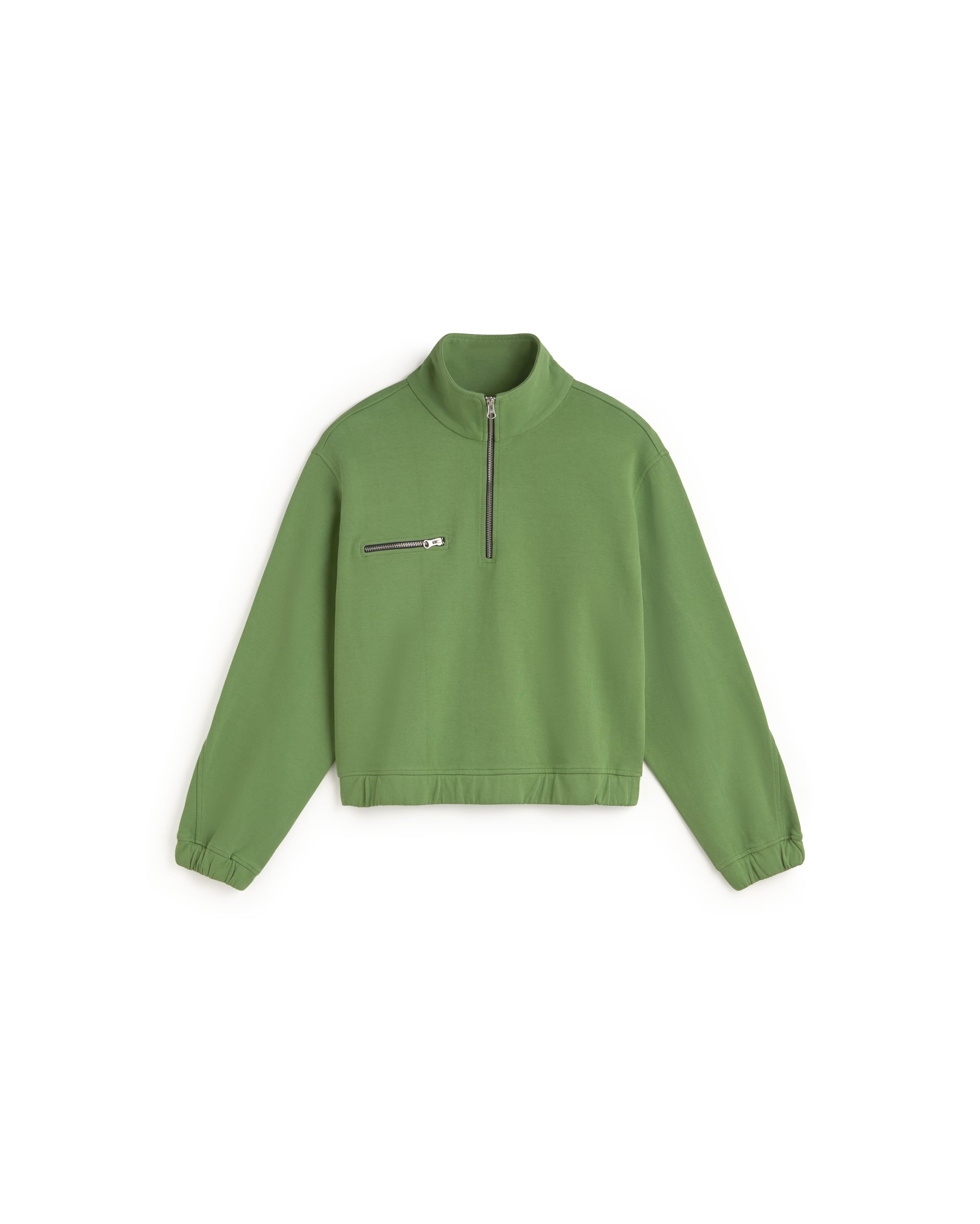 Sudadera verde Pippa sostenible silueta - 1