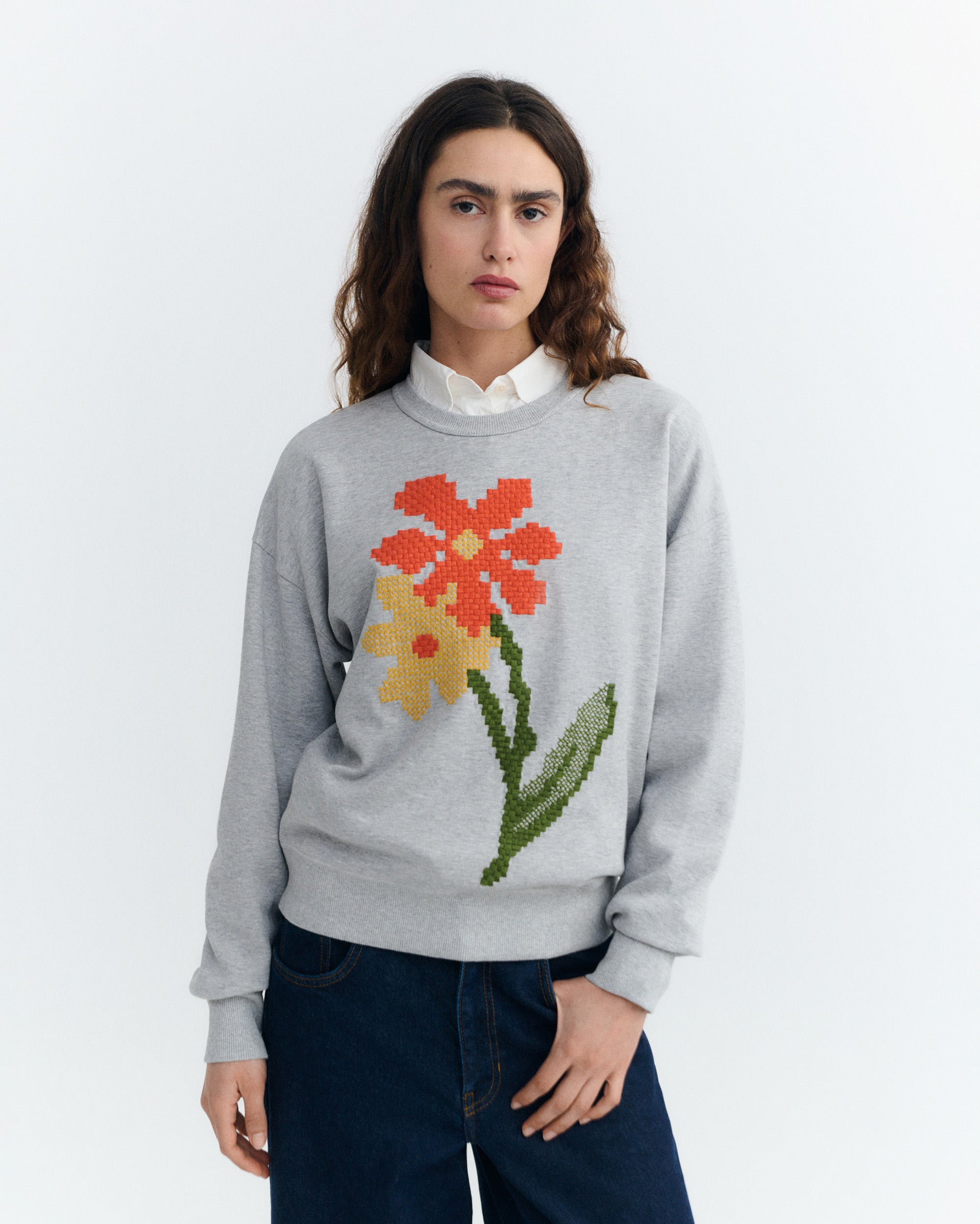 Sudadera bordada poppy Jodie sostenible - 2