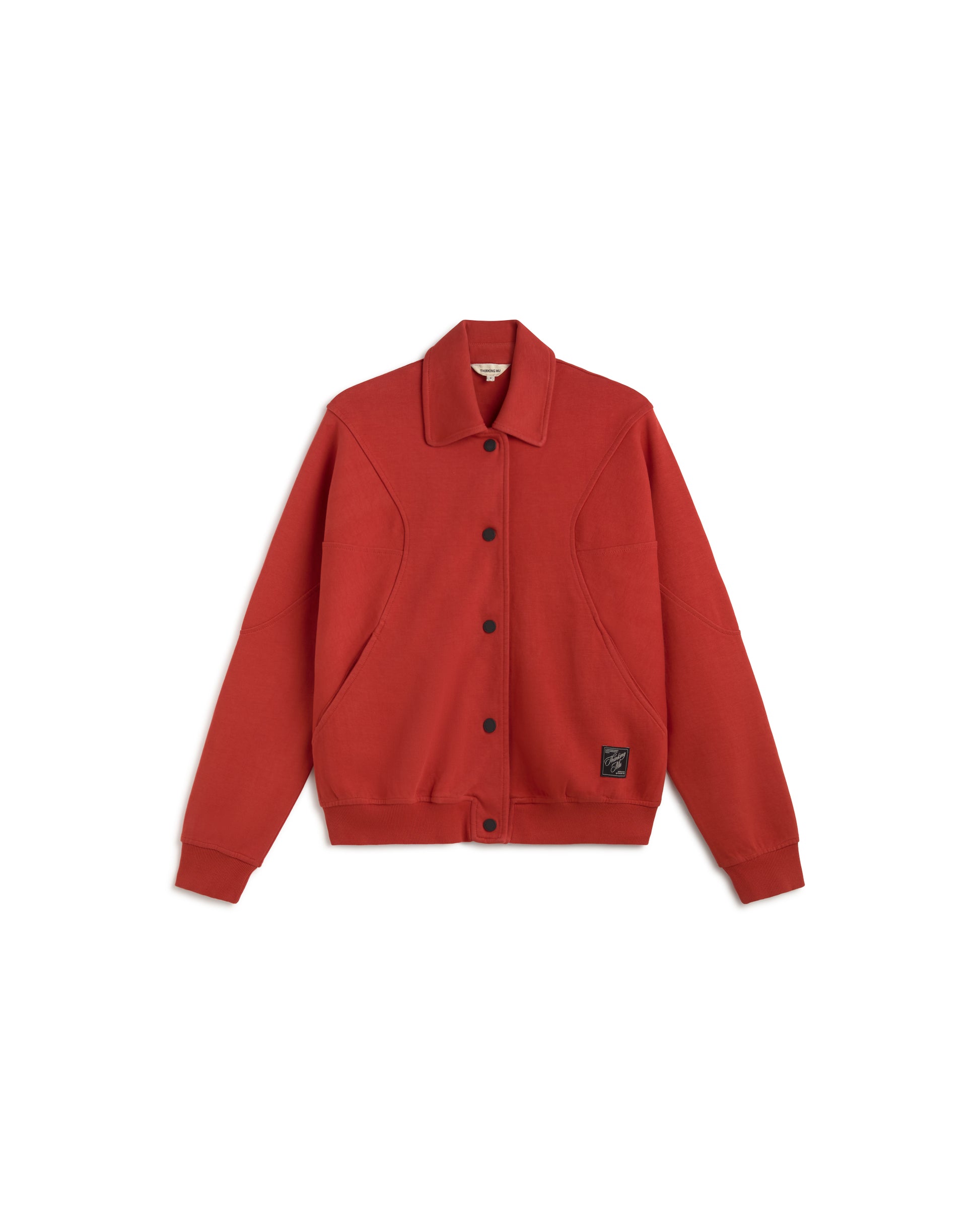 Chaqueta roja Maisie sostenible silueta - 1