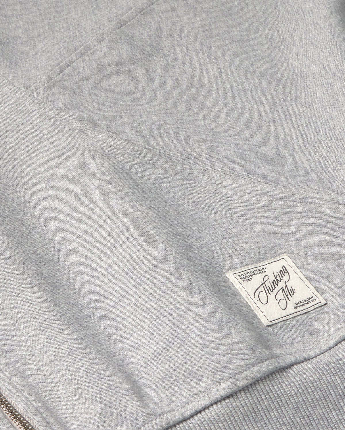 Hoodie oversize gris Yoon sostenible silueta- 3