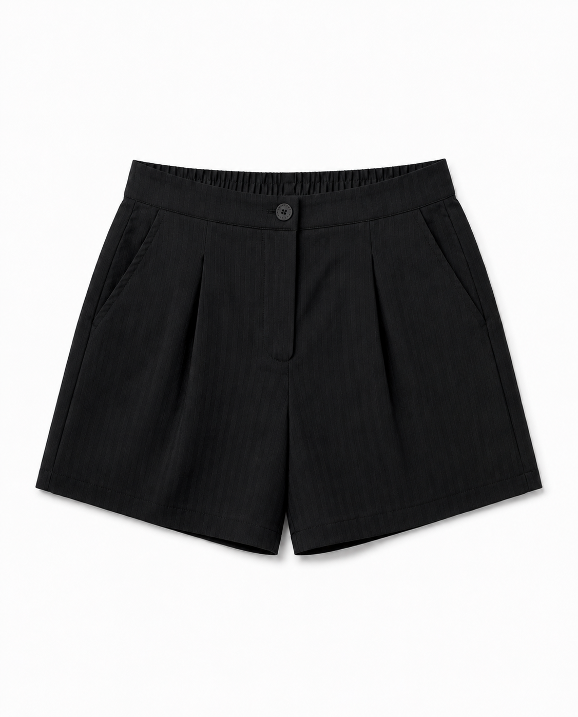 Schwarze Seersucker-Shorts von Narciso