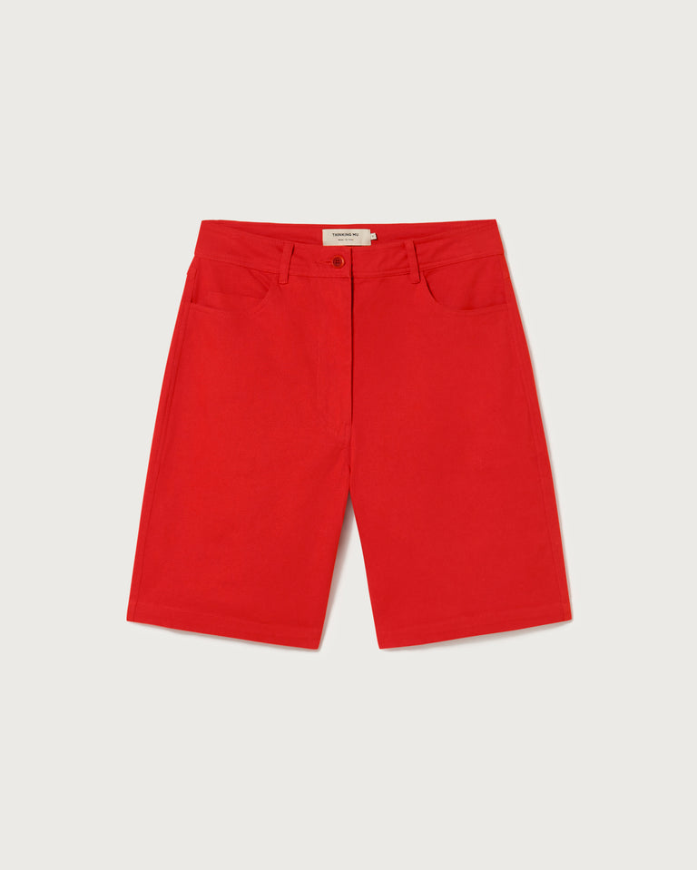 Short jasmine rojo sustainable clothing outlet-silueta