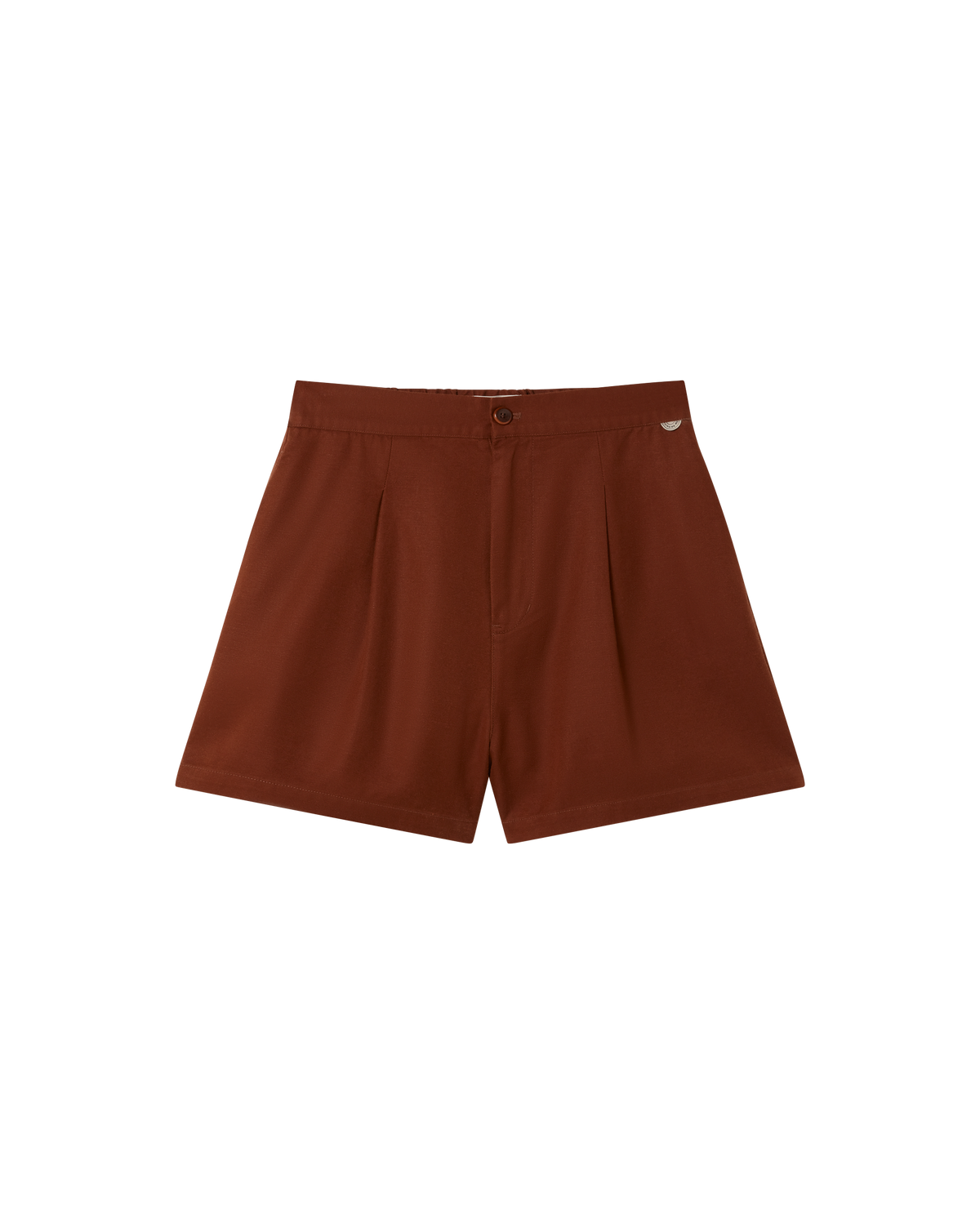 Short marrón hemp Narciso sostenible  - silueta
